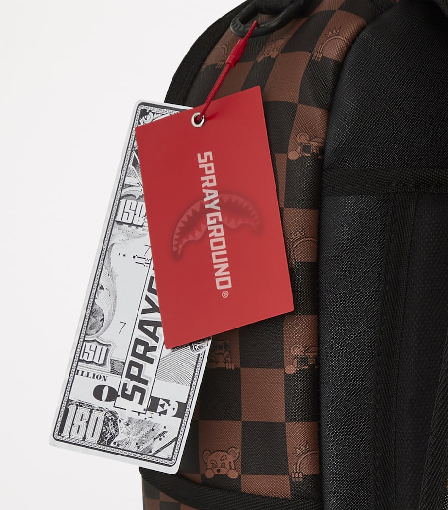 Peeking Character Check Backpack BROWN Image 9