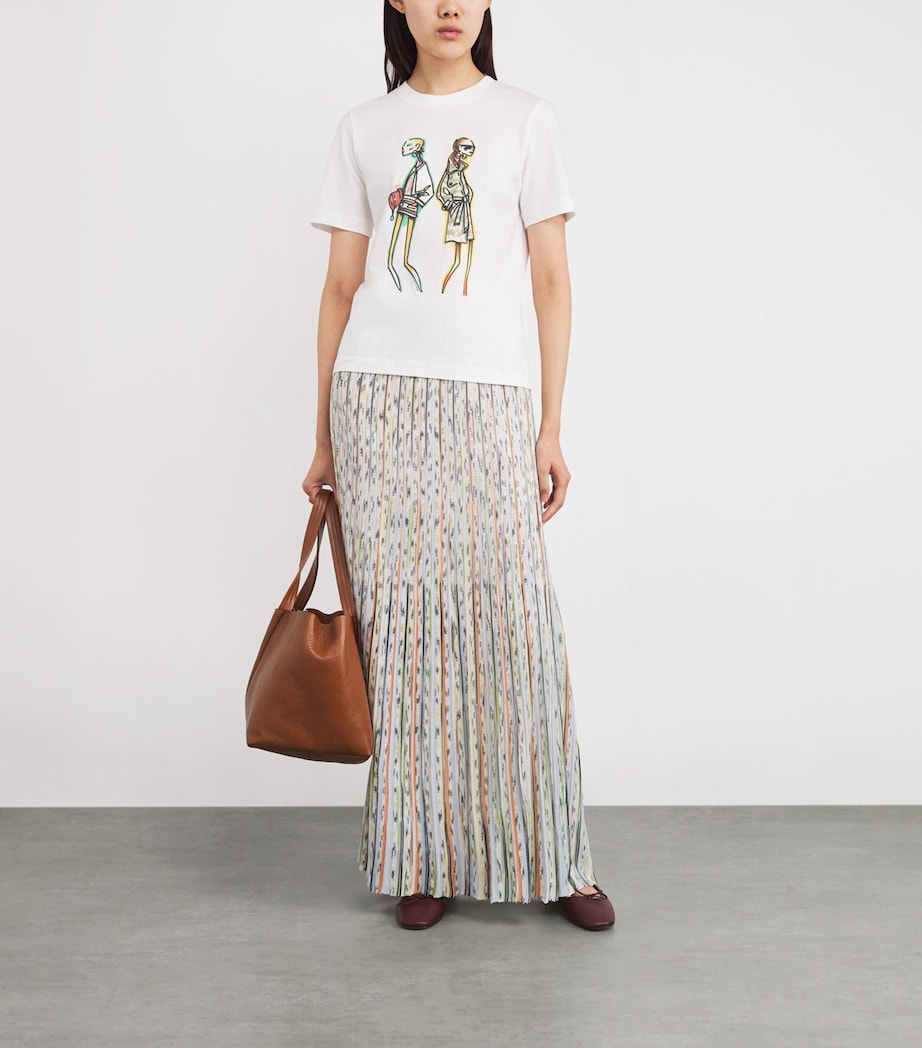 Cotton Graphic Print T-Shirt SMSN7 WHITE WMN PRNT Image 2