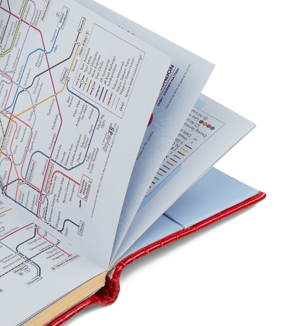 Croc-Embossed Mara Leather Panama 2026 Diary RED Image 7