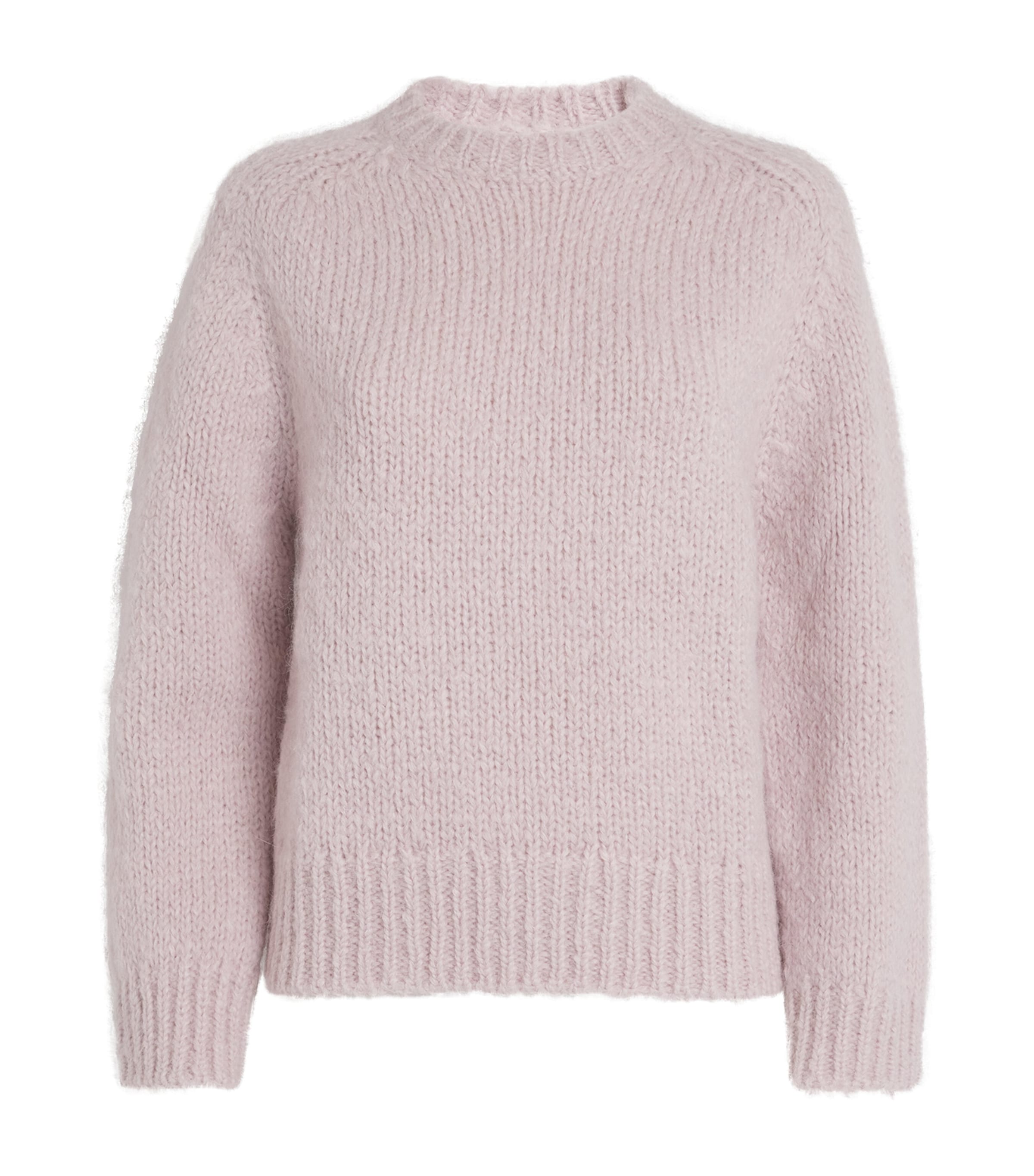 Jil Sander Mohair Blend Crew Neck Sweater In Neutral