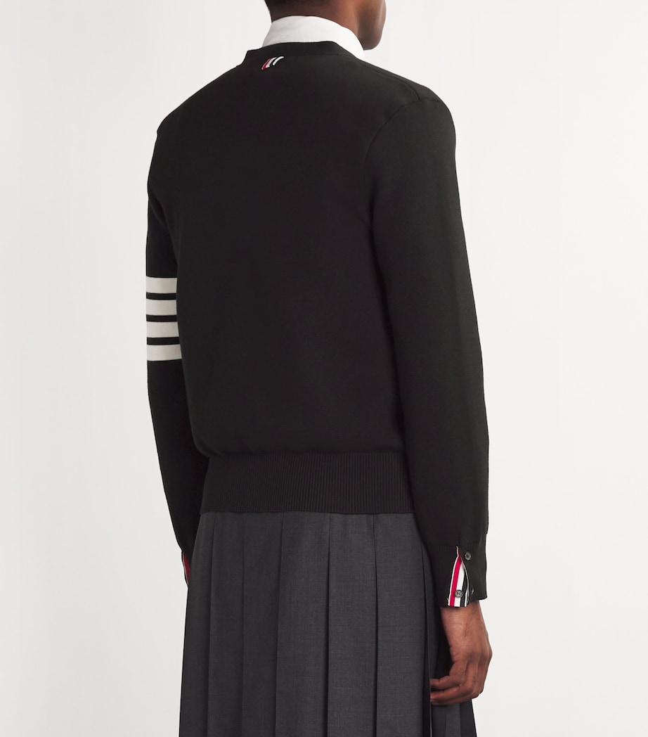 Milano-Stitch V-Neck Cardigan BLACK Image 4