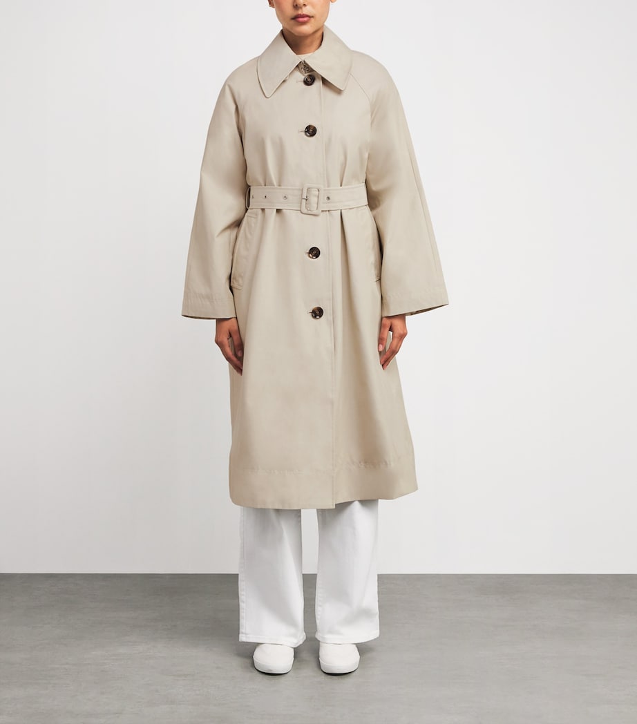Showerproof Robyn Trench Coat MIST/HESSIAN TARTAN Image 3