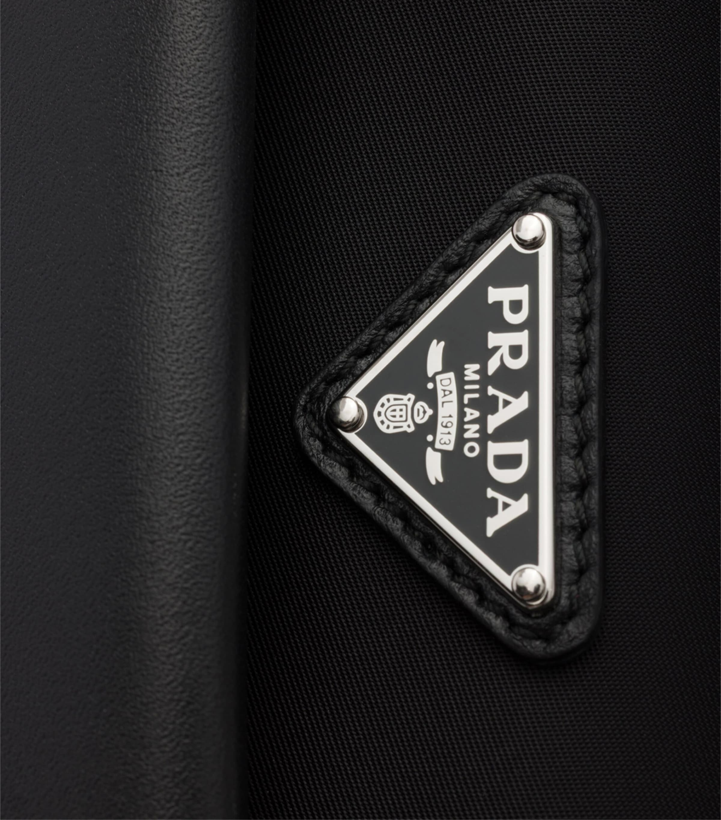 Prada Small Leather Passage Top-Handle Bag Black Image 5