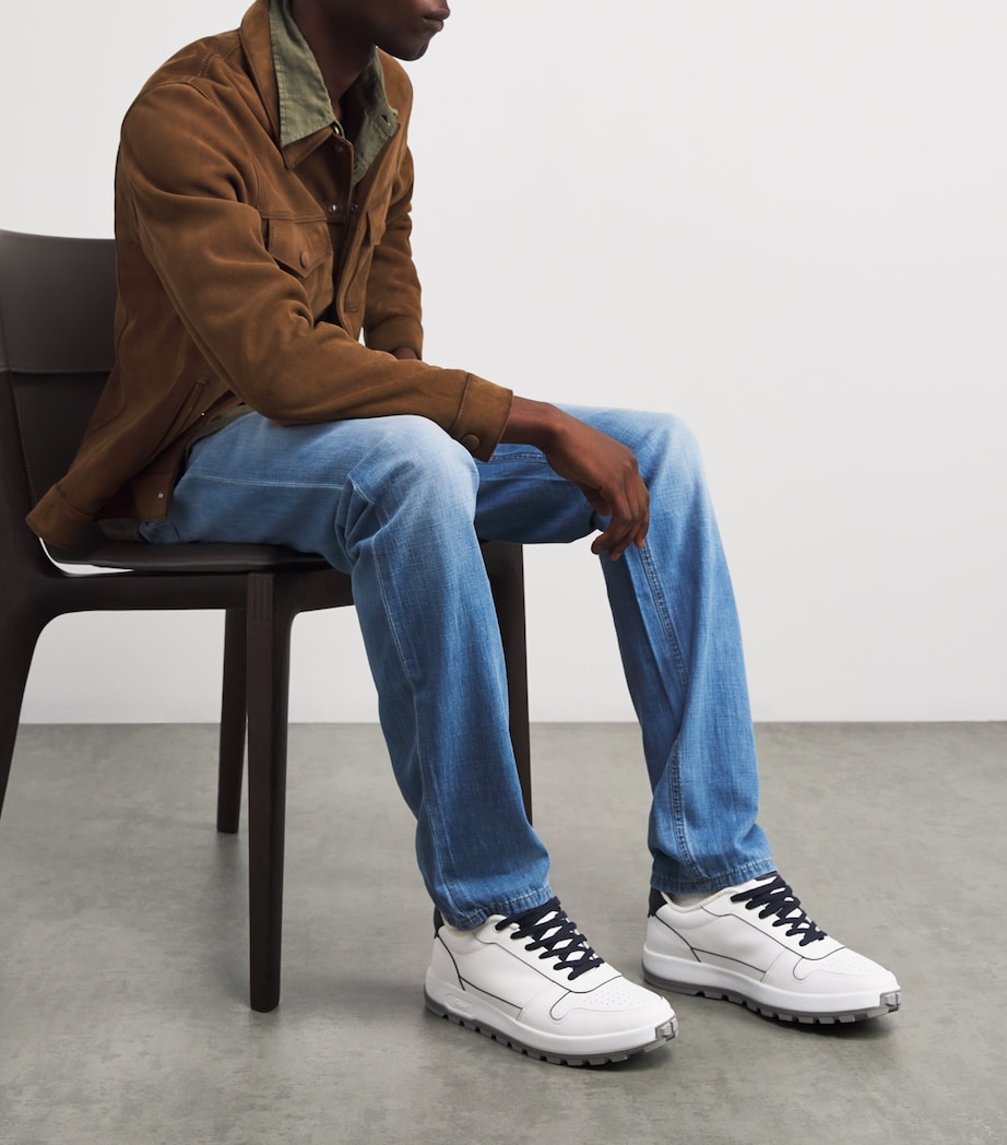 Leather Crossing Sneakers 9040 Image 2