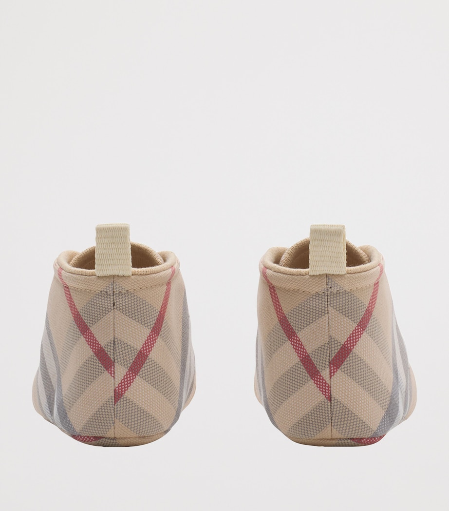 Cotton-Blend Check Booties PALE STONE IP CHECK Image 4