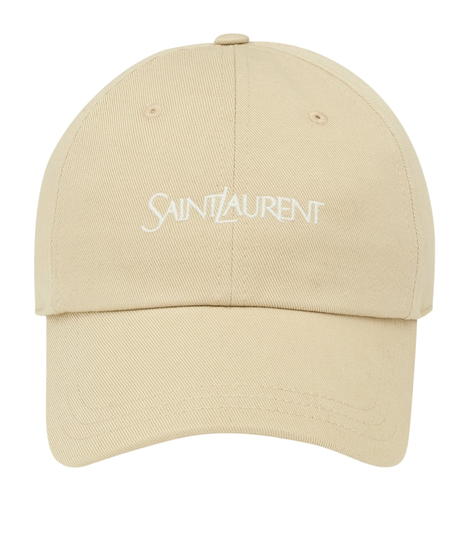 Saint Laurent Cotton Logo Baseball Cap Image 1