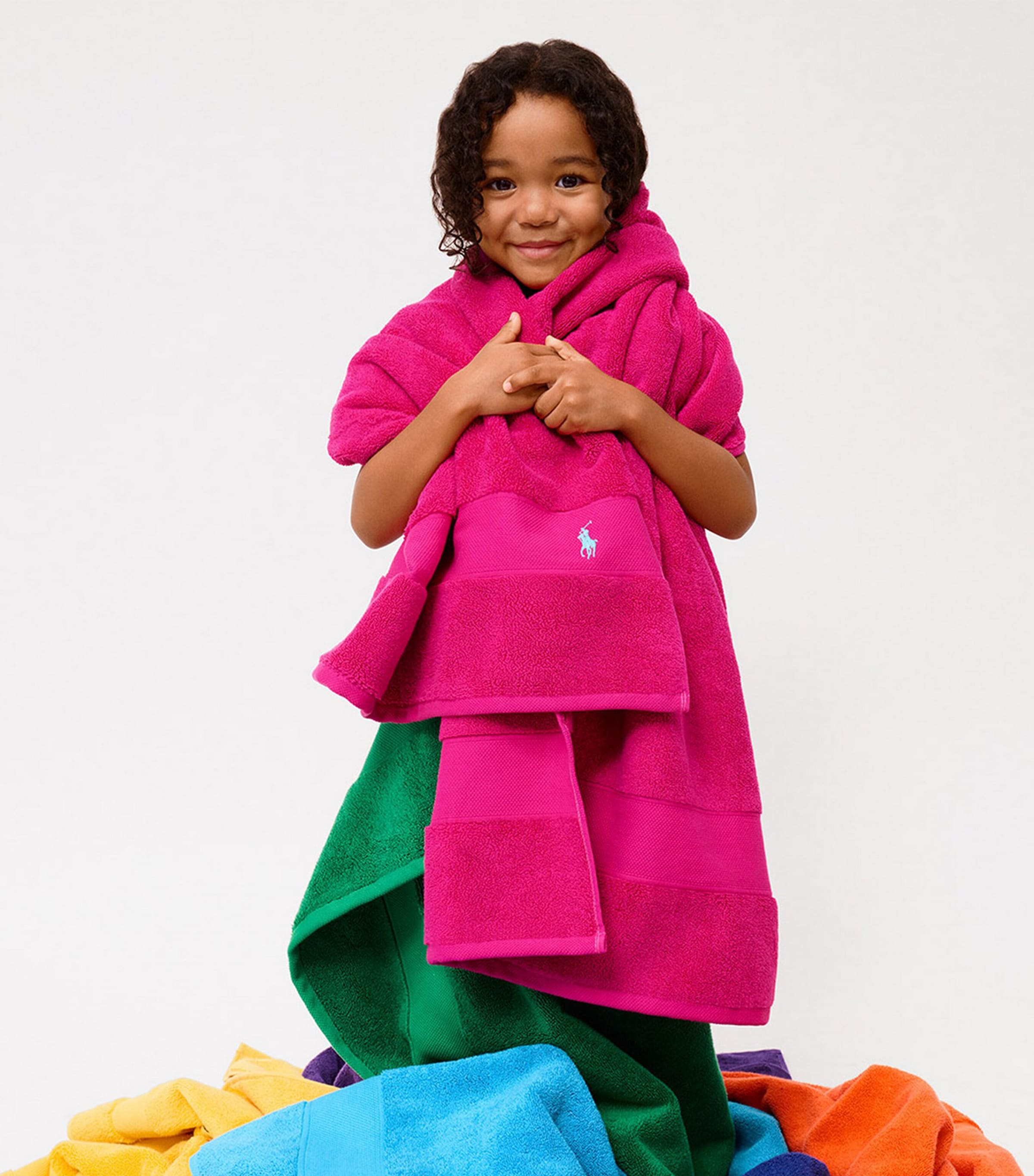 Polo Player Bath Sheet (90cm x 160cm) SKY PINK Image 3