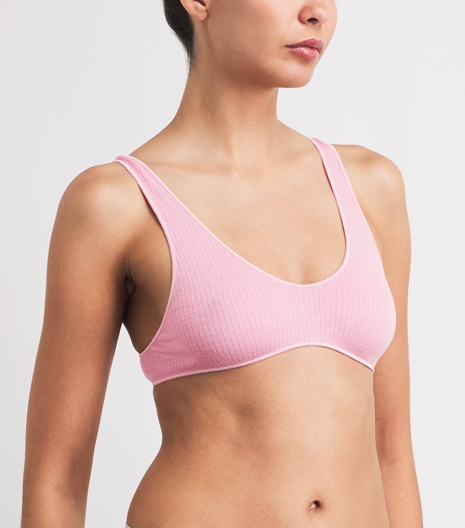 Skims Womens Wool Rib Bralette Halite Image 2