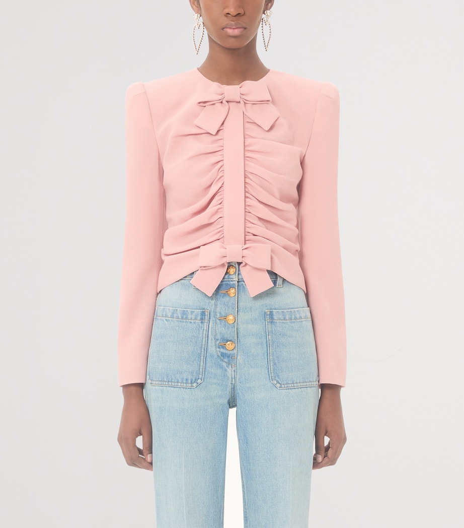 Virgin Wool Bow Jacket F8U Image 2