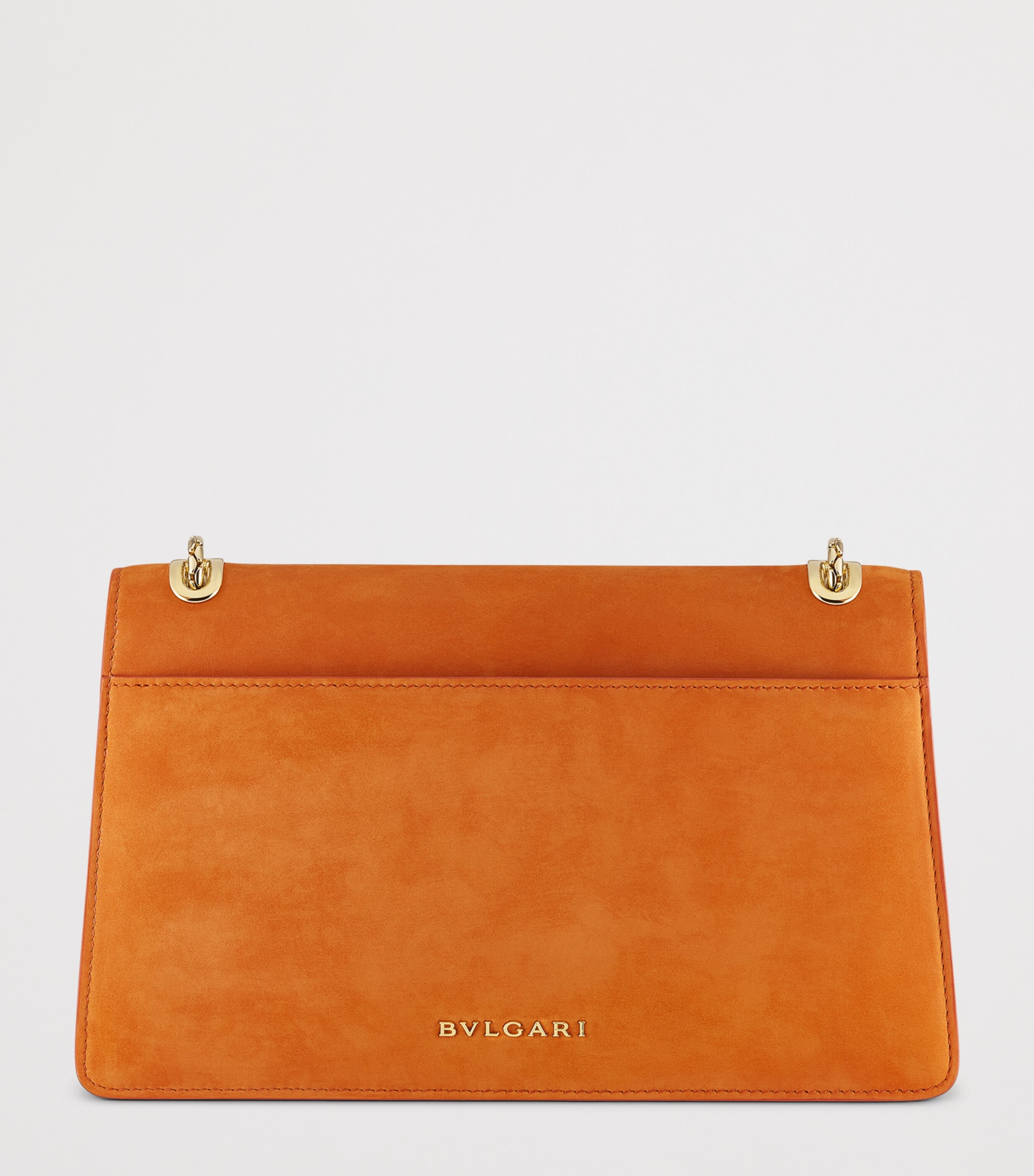 Bvlgari Suede Serpenti Forever Top-Handle Bag Orange Image 2