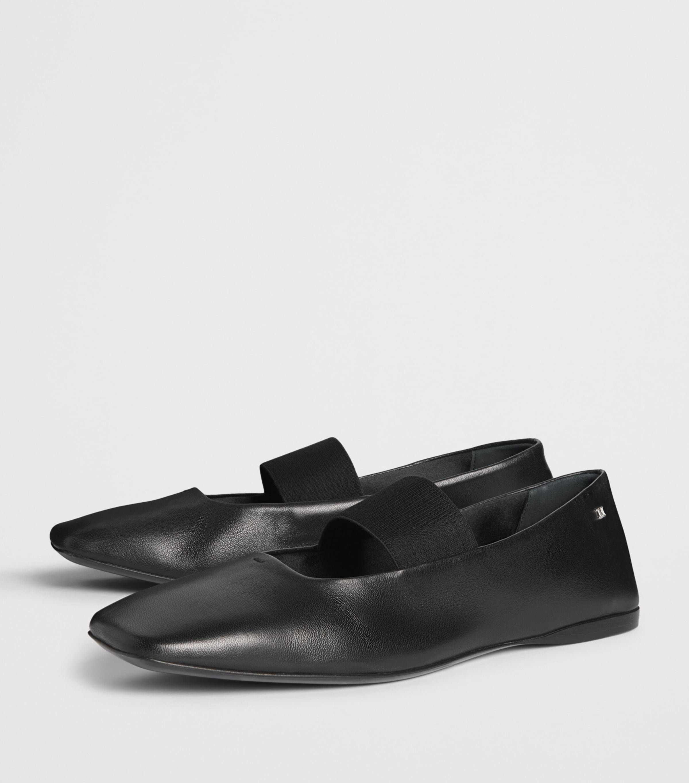 Max Mara Nappa Leather Ballet Flats Black Image 3