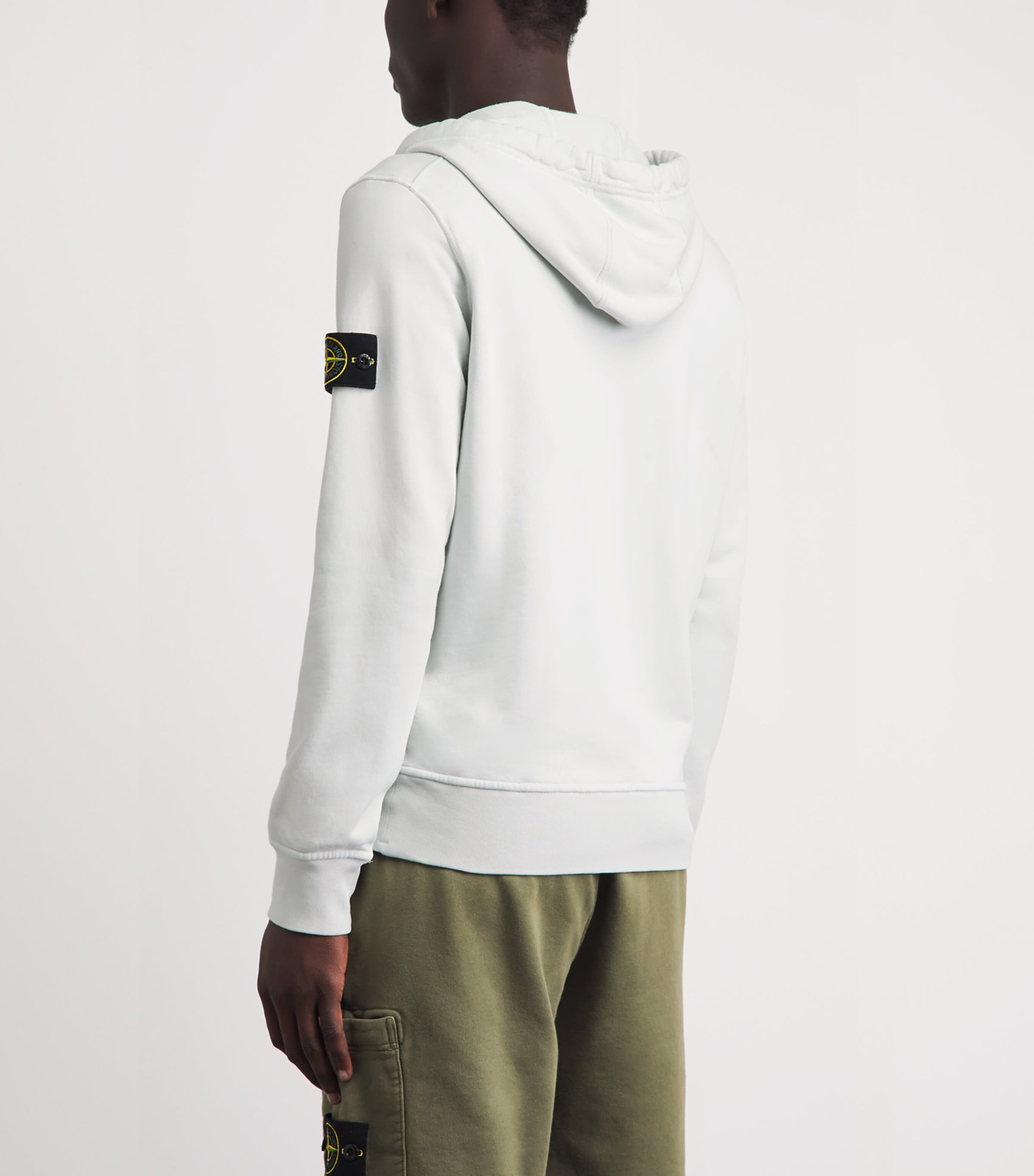 Stone Island Mens Organic Cotton Zip-Up Hoodie Image 5