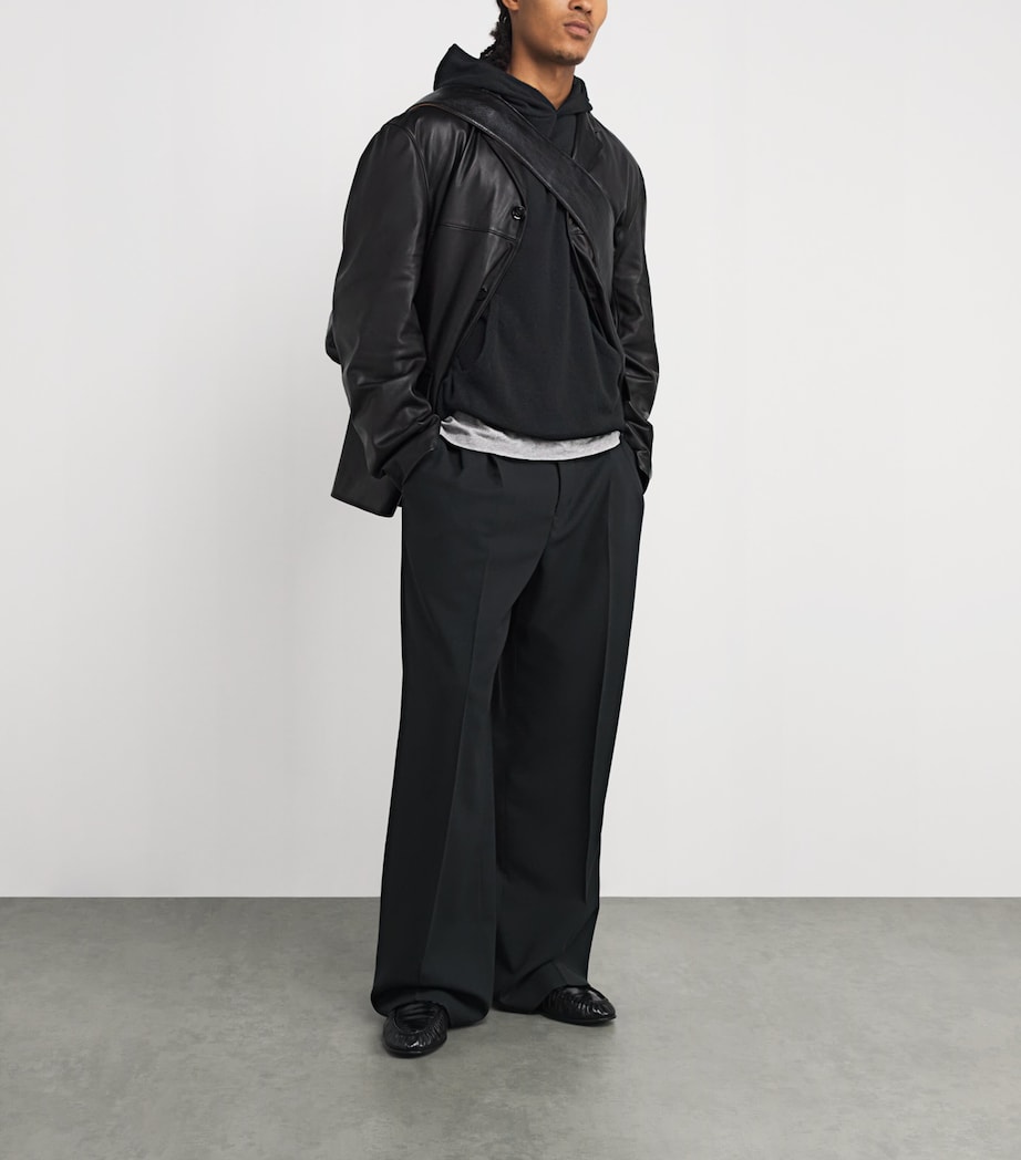 Merino Wool Knitted Hoodie BLACK CHERUB WOOL Image 2