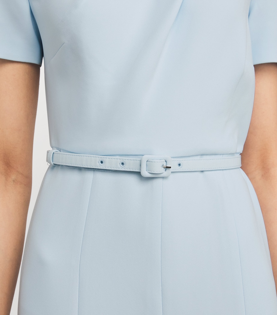 Roland Mouret Womens Cady Belted Midi Dress Blue Image 6