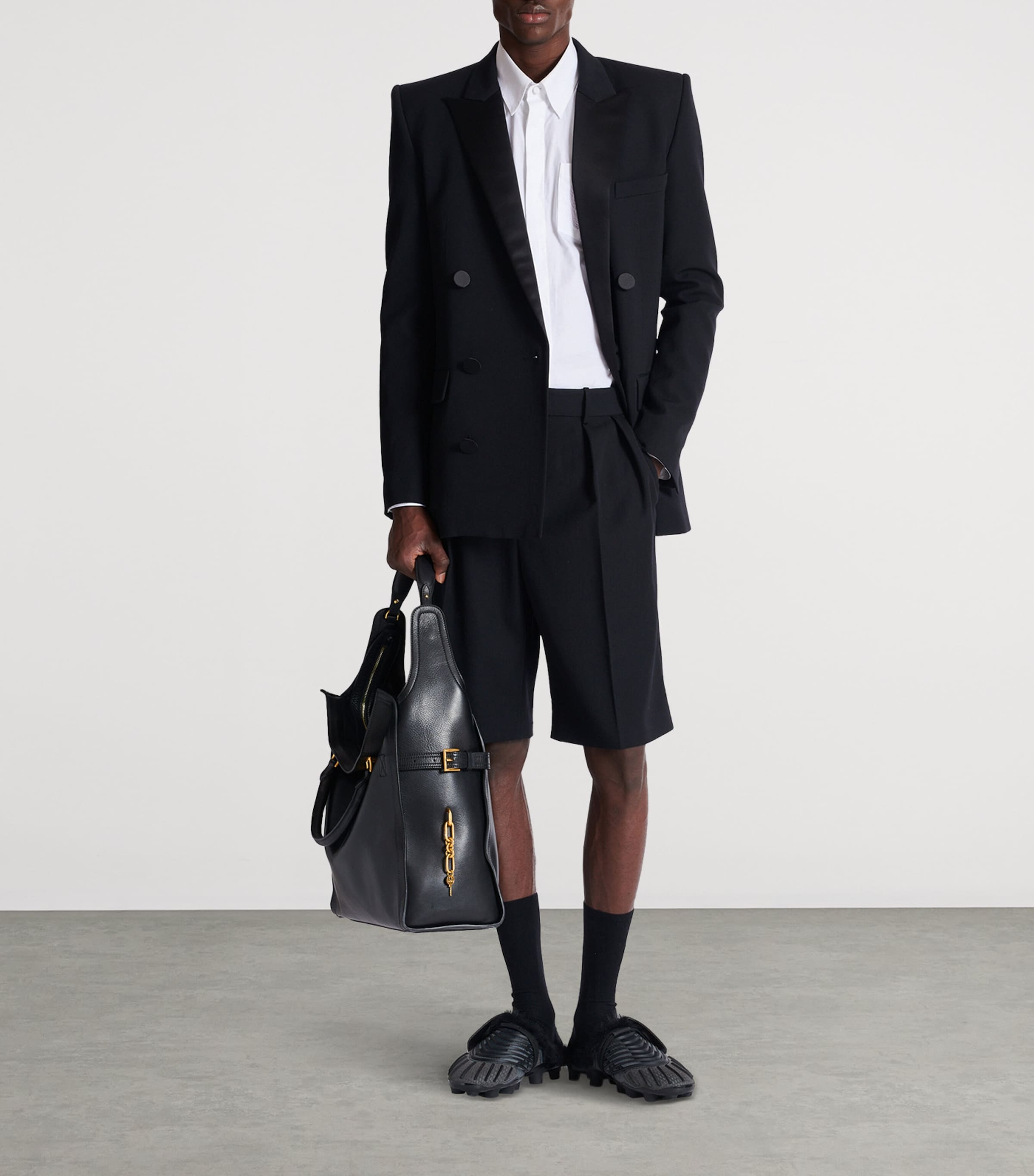 Wool Bermuda Tailored Shorts 0PA NOIR Image 3