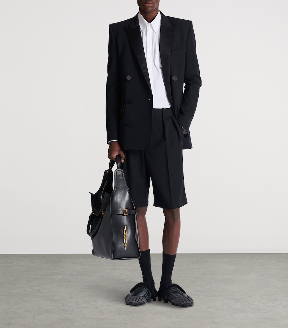 Wool Bermuda Tailored Shorts 0PA NOIR Image 3
