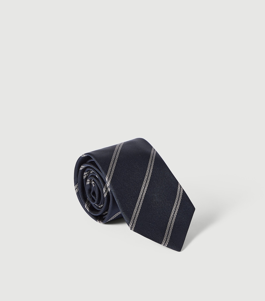 Brunello Cucinelli Silk Stripe Tie Image 3