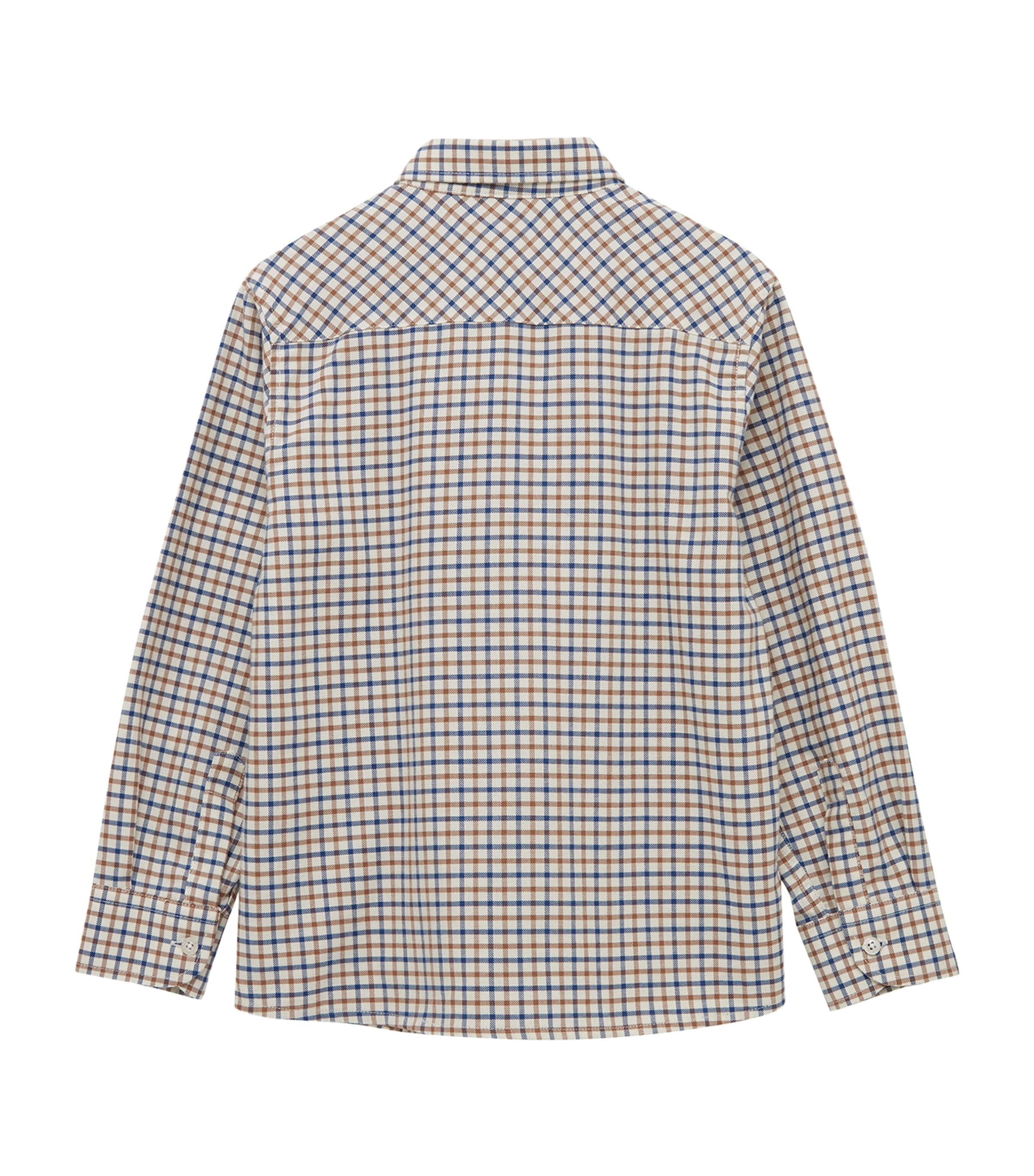 Cotton Check Oliver Shirt (2-5 Years) CAMEL CHECK Image 2