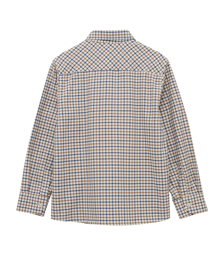 Cotton Check Oliver Shirt (2-5 Years) CAMEL CHECK Image 2