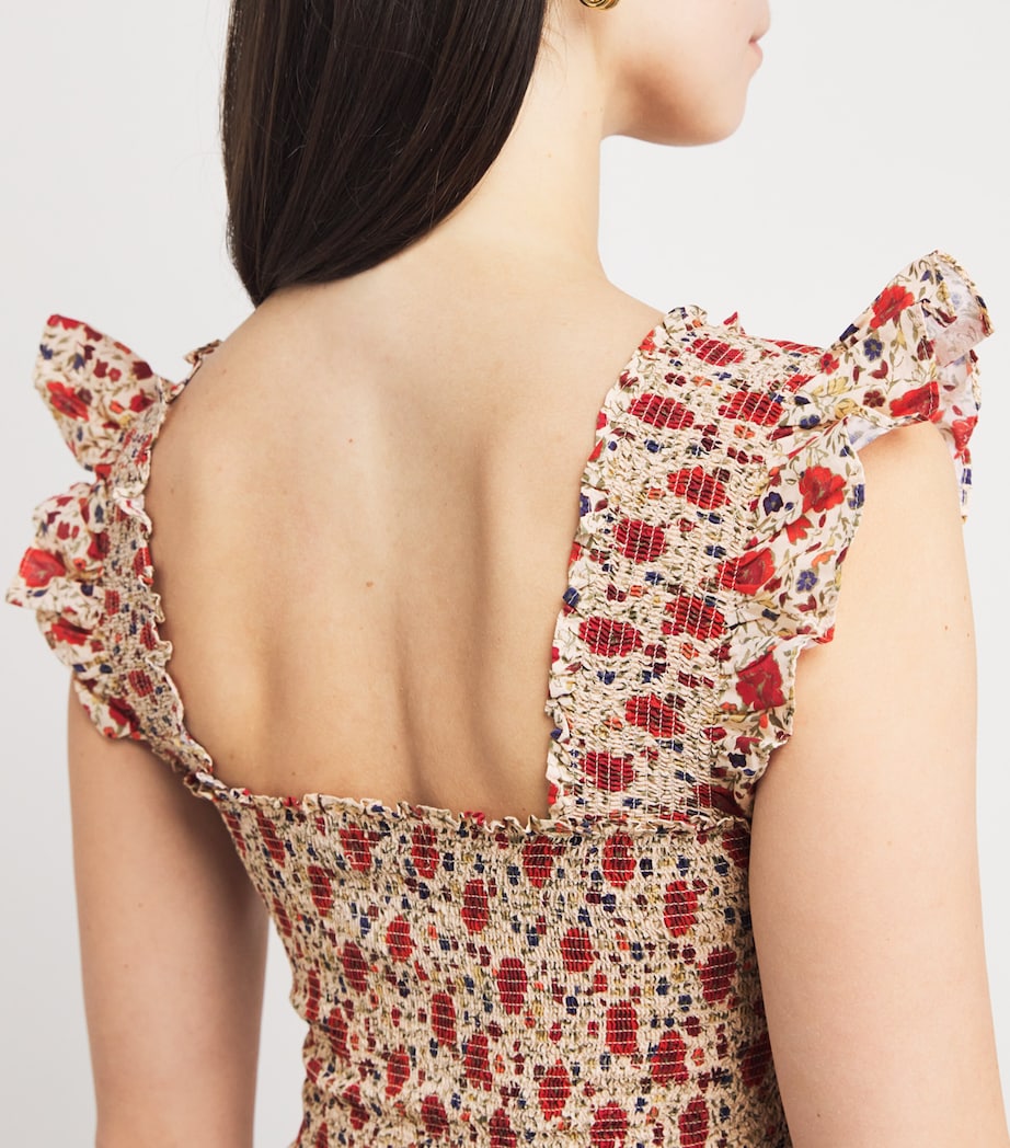 Cotton Floral Kendall Midi Dress EVA FLORAL CREAM Image 6