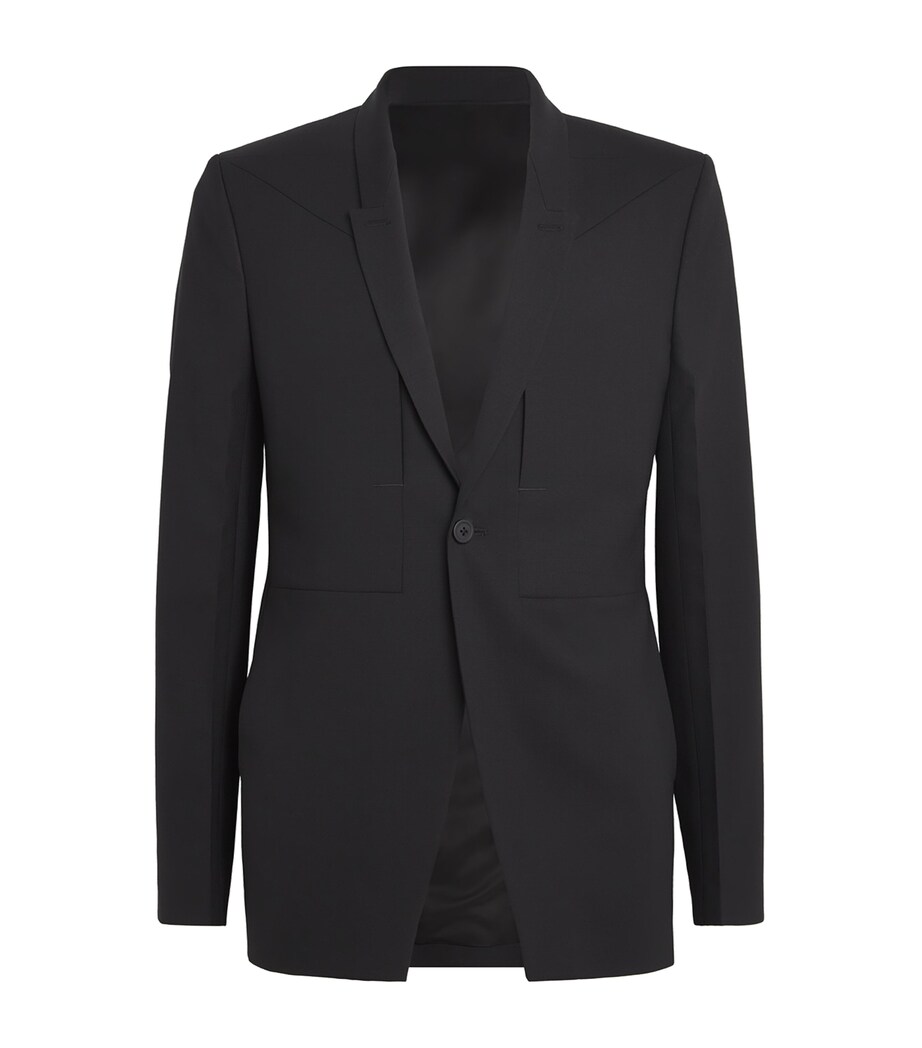 Rick Owens Mens Virgin Wool Fog Blazer Image 1