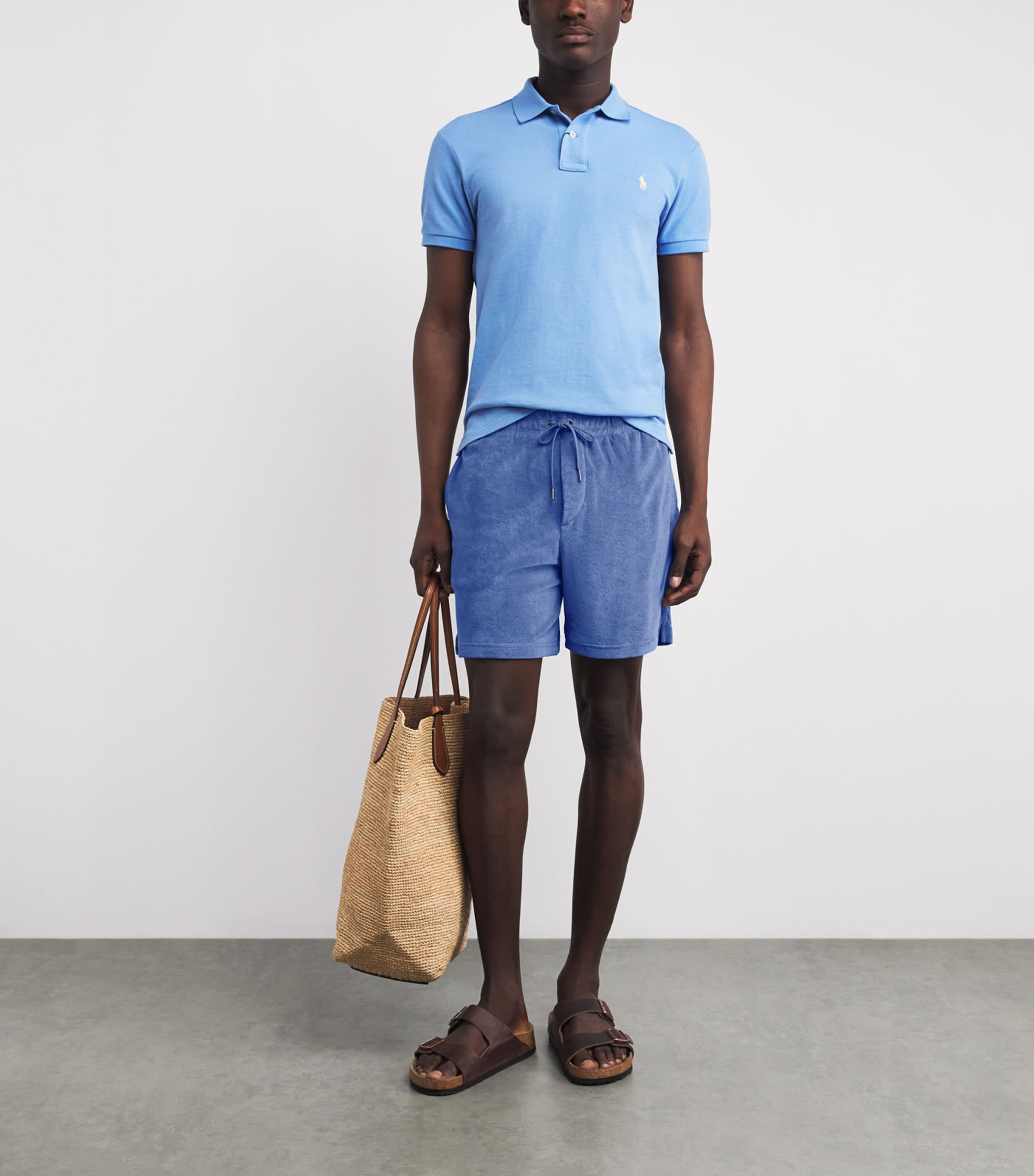 Polo Ralph Lauren Mens Cotton Terry Polo Pony Shorts Modern Royal Image 2