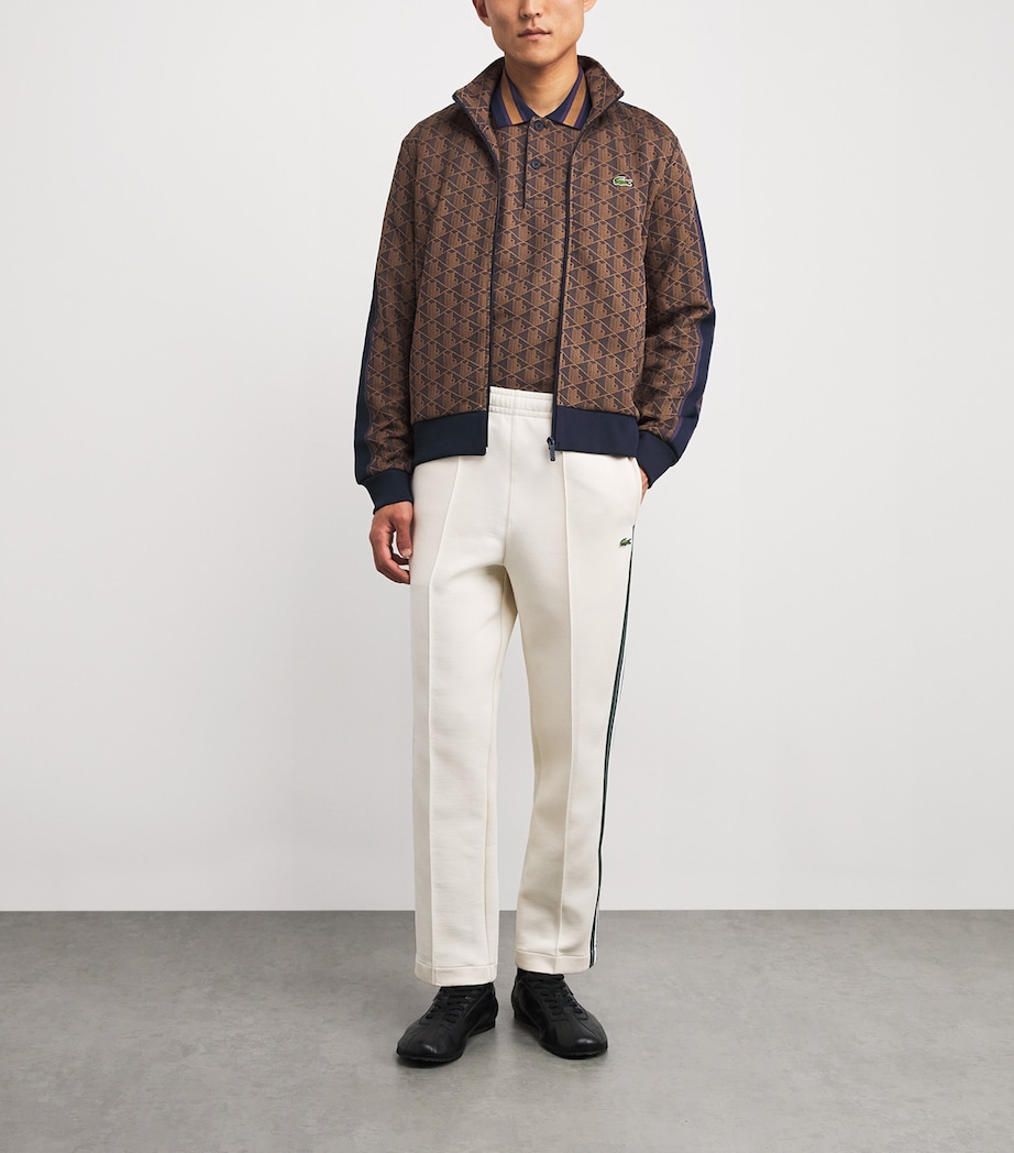 Jacquard Logo Polo Shirt BROWN Image 2