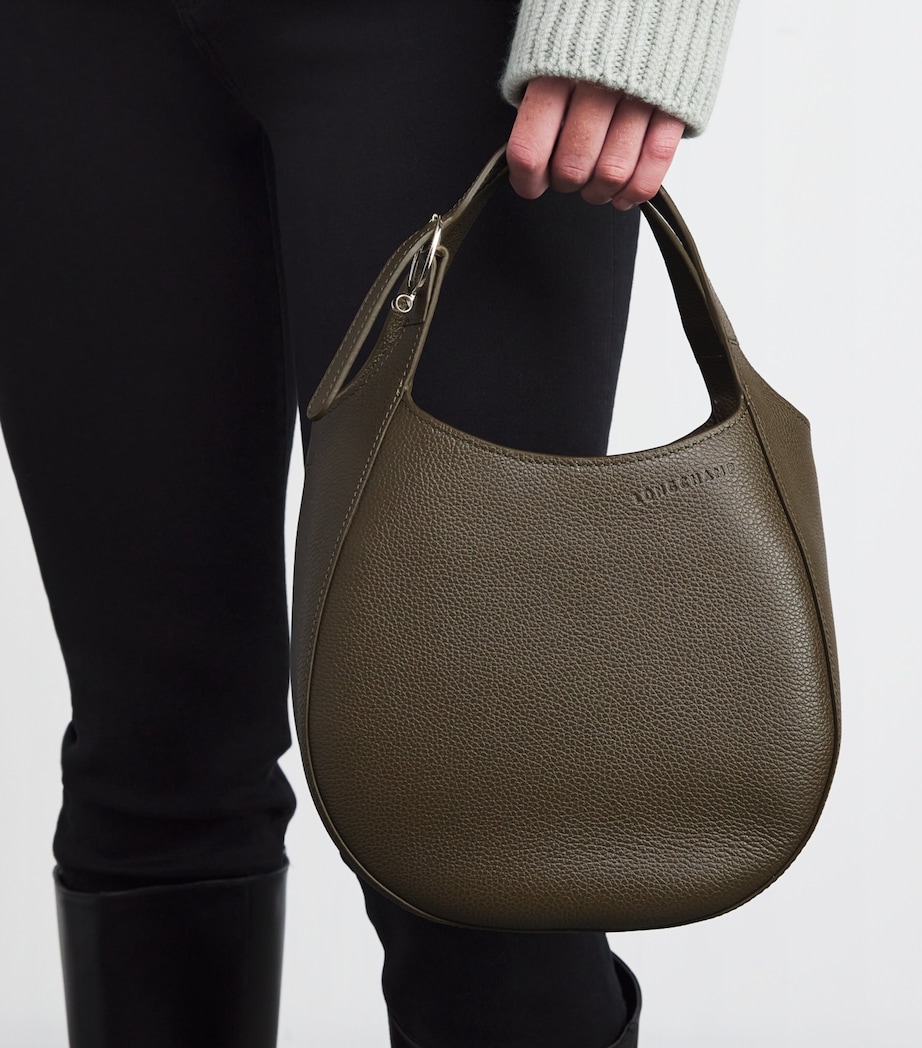 Small Leather Le Foulonné Top-Handle Bag M17 CAPER Image 2