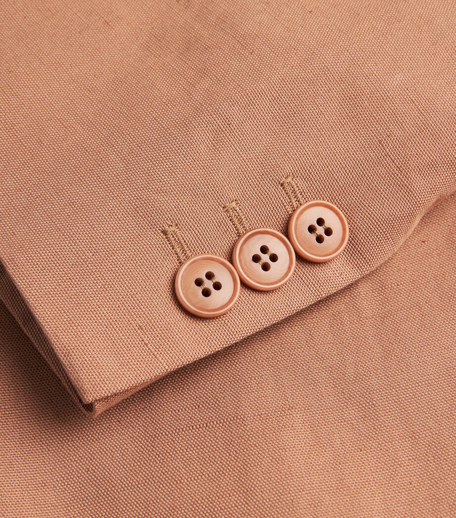 Weekend Max Mara Womens Cotton-Linen Blazer Desert Image 5