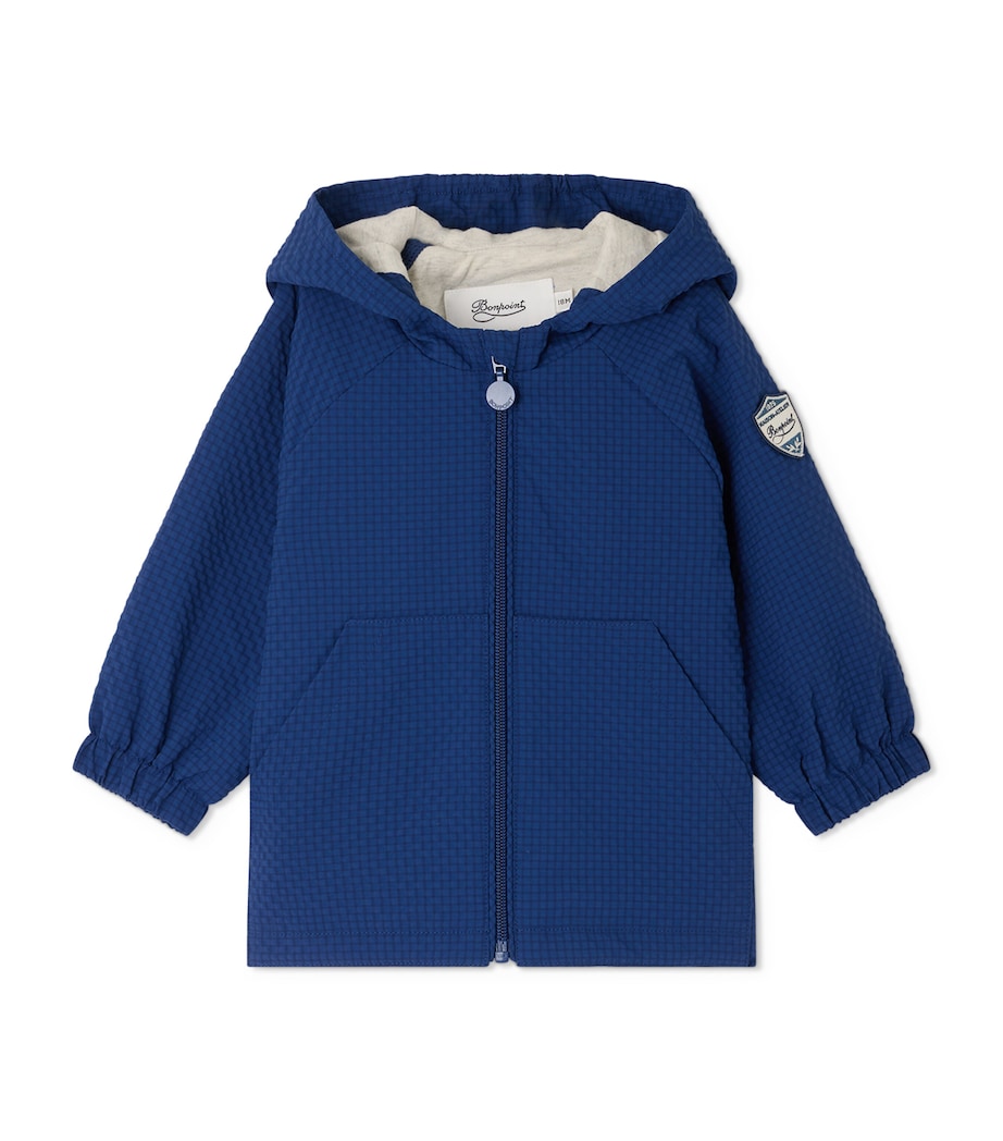 Bonpoint Hooded Jacket (6-18 Months) Bleu Intense Image 1