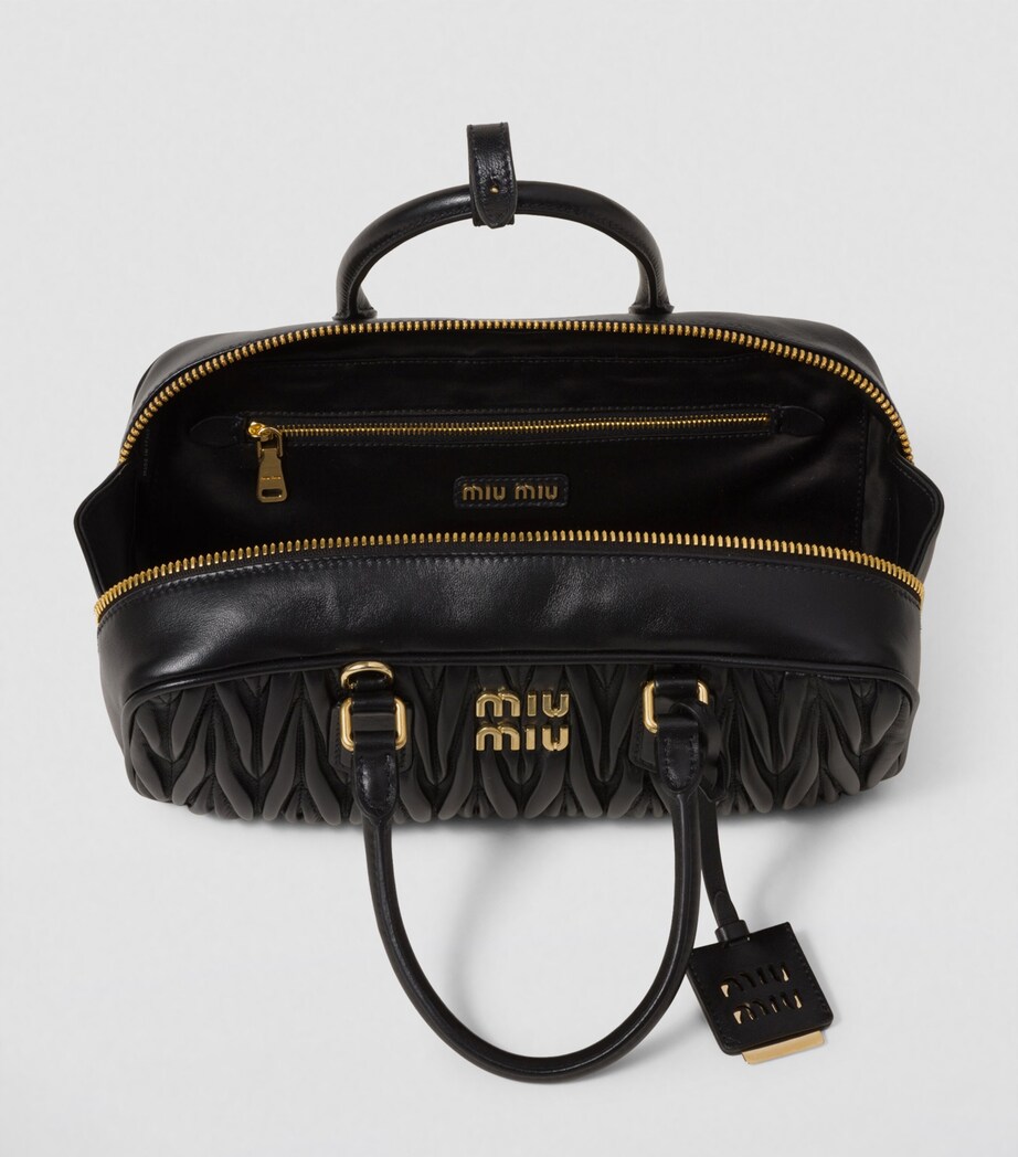 Matelassé Leather Arcadie Top-Handle Bag F0002 Image 8