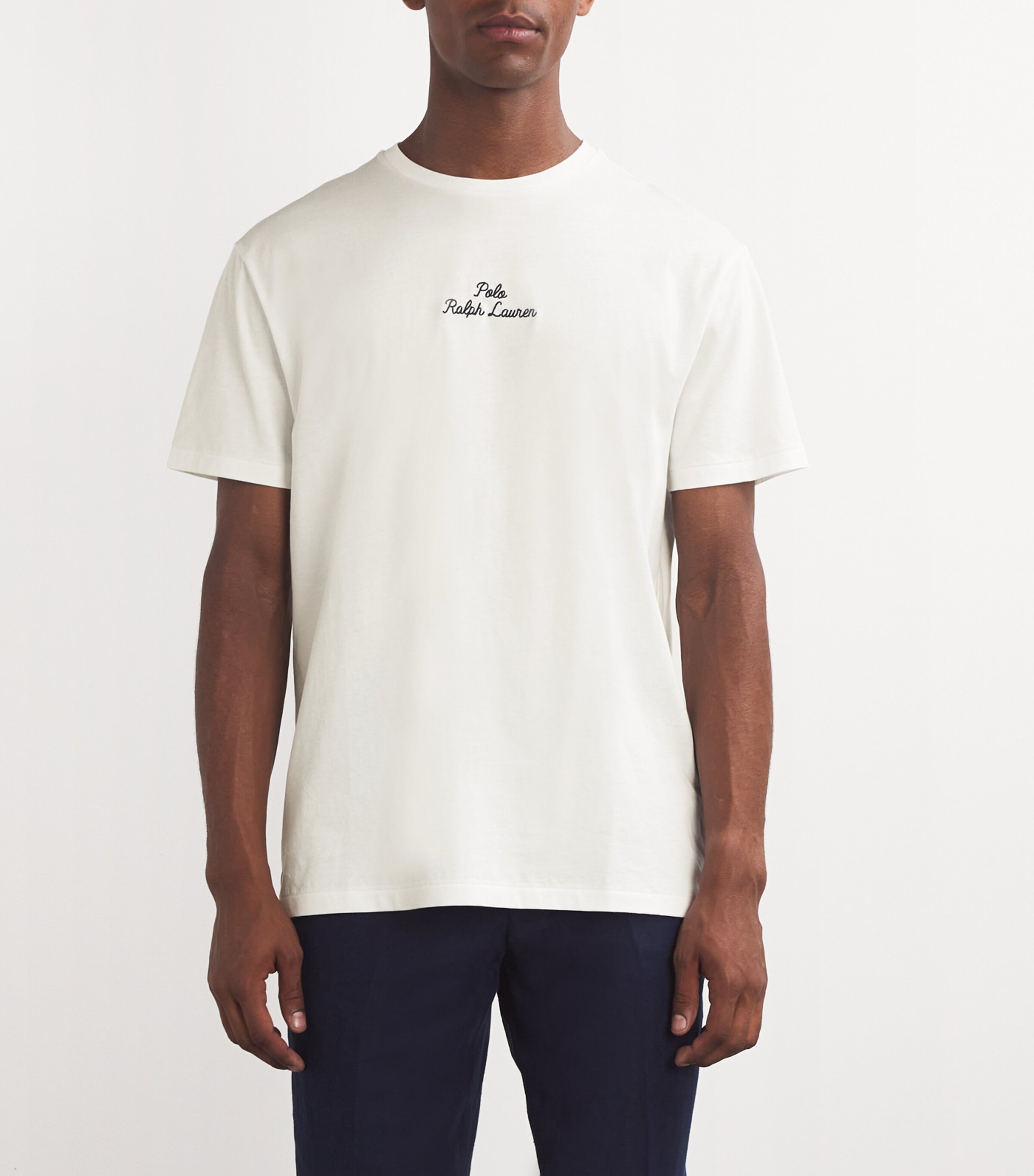 Polo Ralph Lauren Mens Cotton Cursive Logo T-Shirt White Image 2