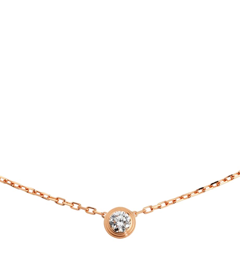 Large Pink Gold and Diamond Cartier d'Amour Necklace ROSE GOLD Image 4
