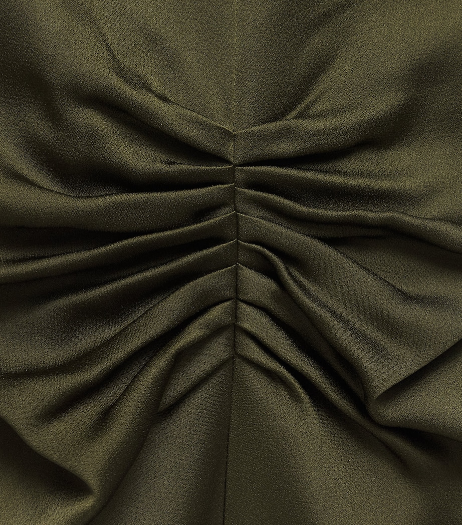 Victoria Beckham Womens Satin Isabella Gown Green Image 6