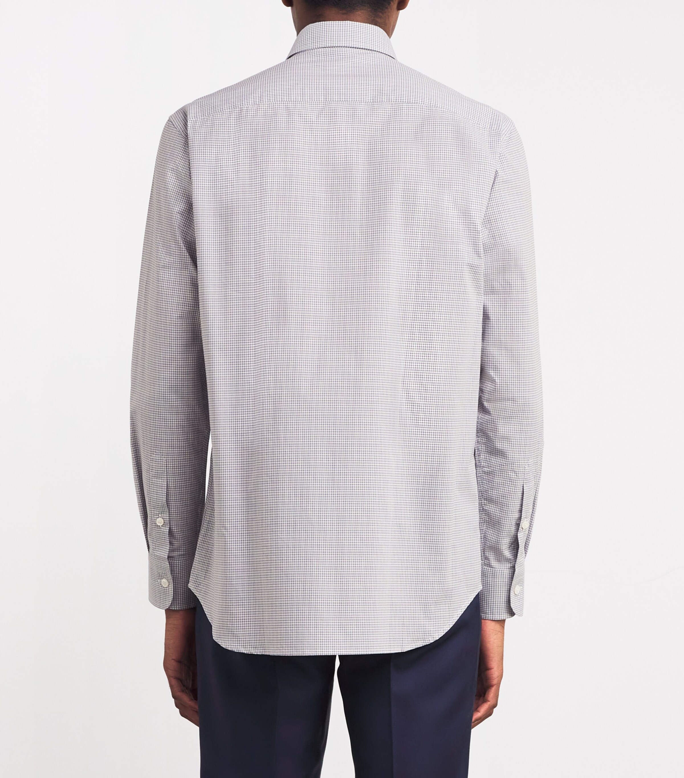 Brioni Mens Cotton Check Shirt Image 4