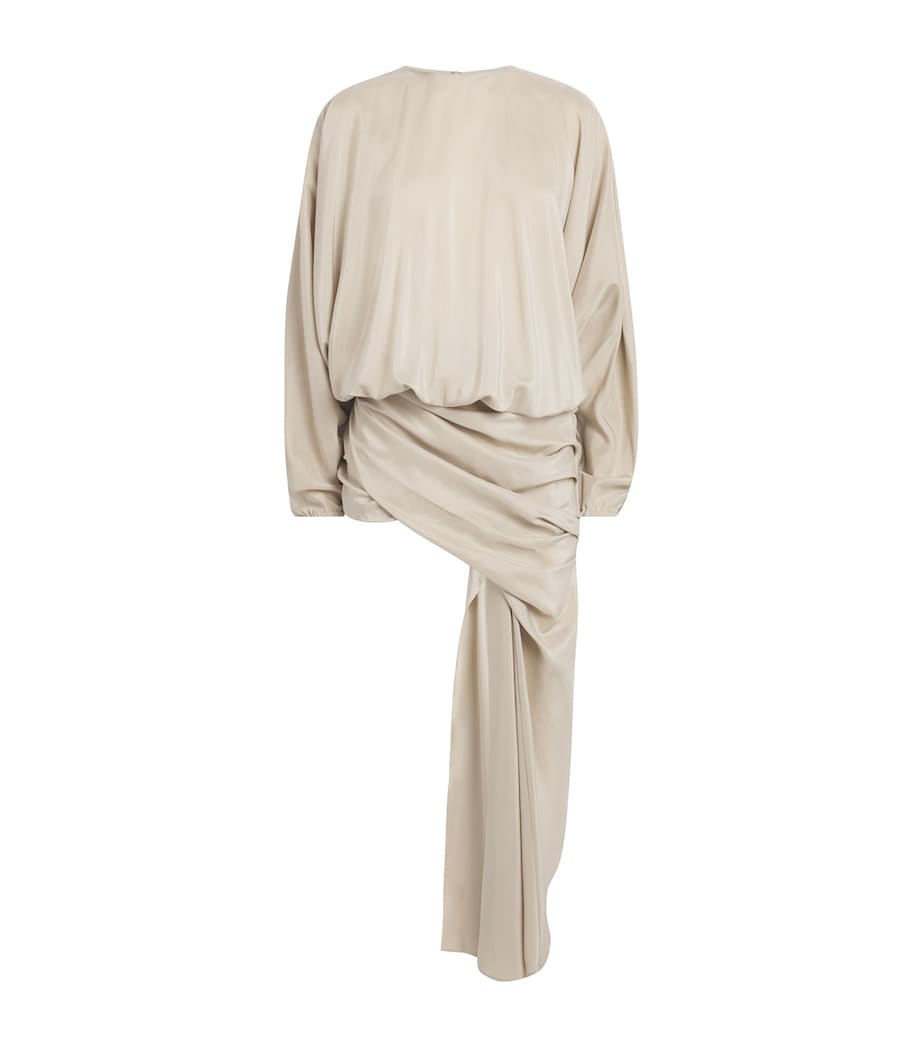 Silk Parachute Mini Dress STONE Image 1