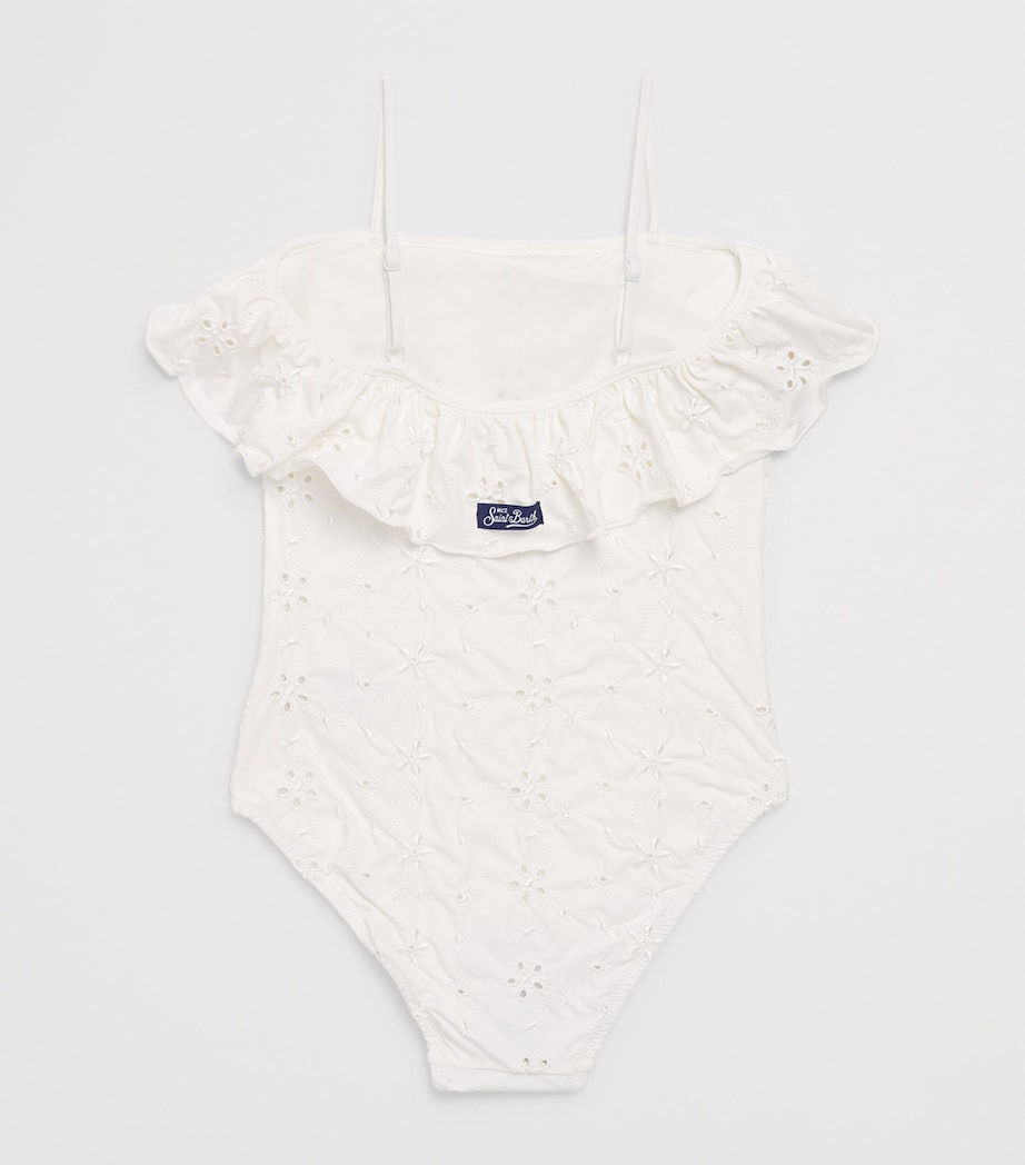 Mc2 Saint Barth Kids Embroidered Brielle Swimsuit (2-12 Years) Flwr Embry Image 2