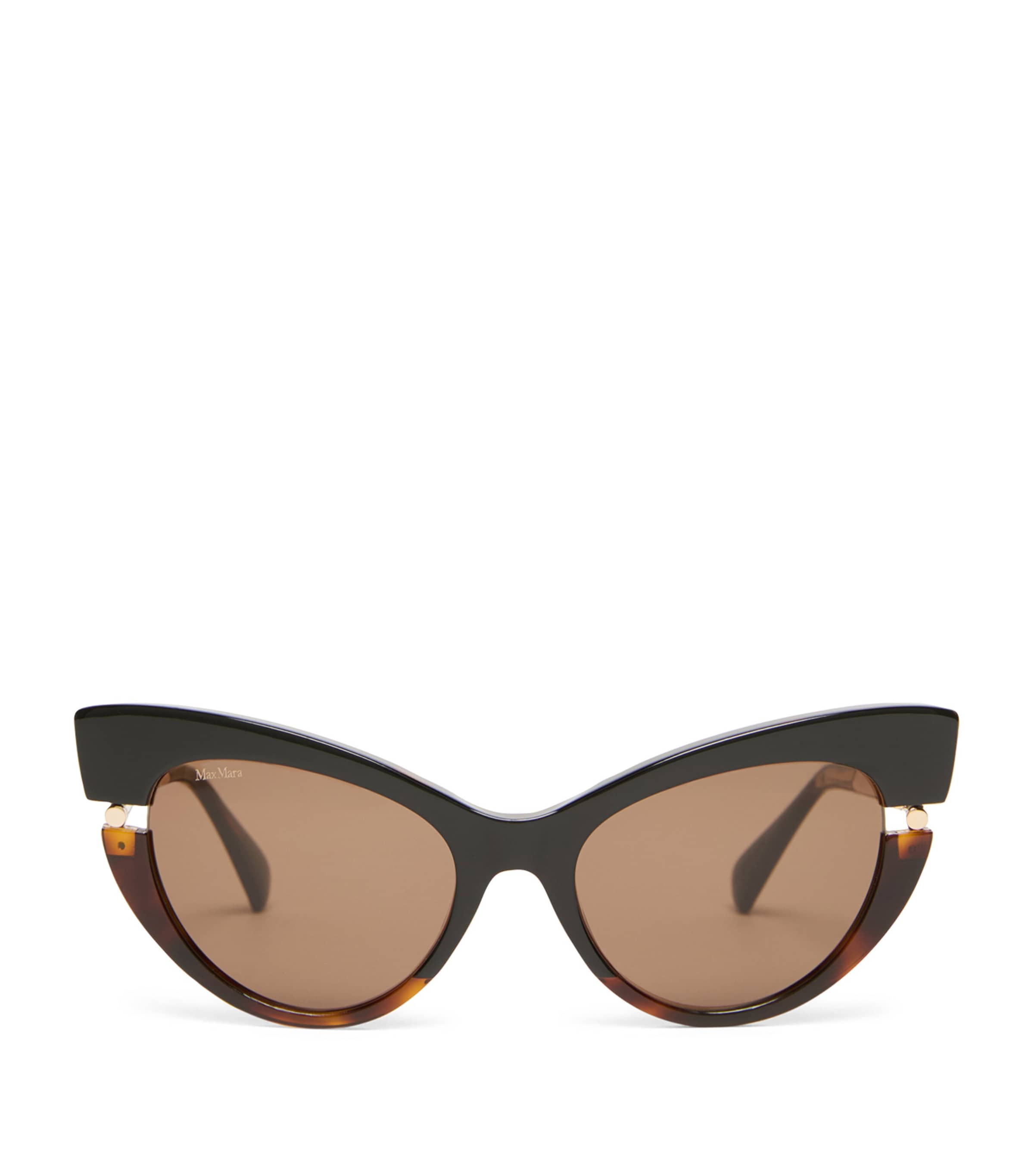 Max Mara Tortoiseshell Cat Eye Sunglasses Tawny Bronze Brown Image 1