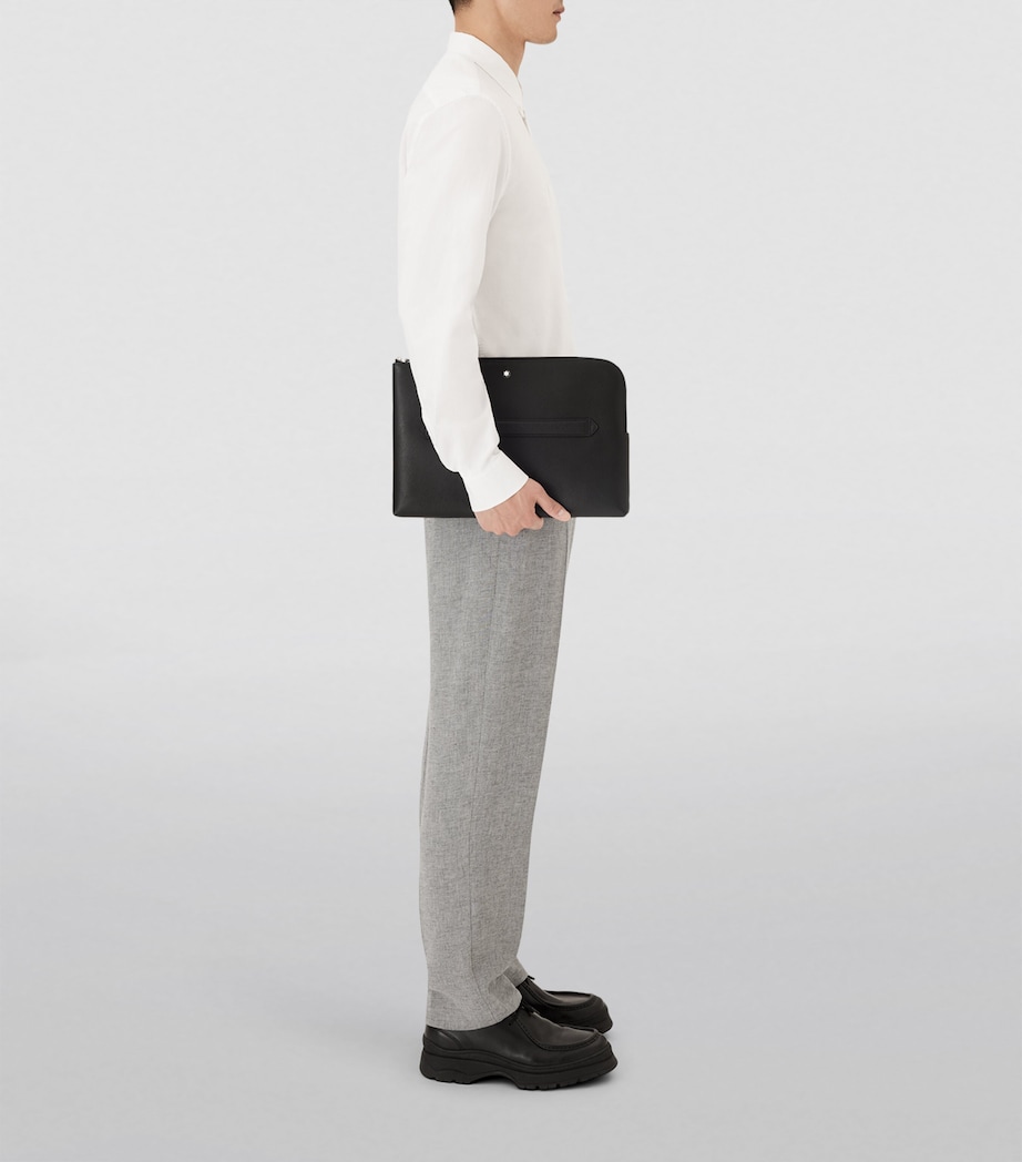 Montblanc Leather Sartorial Laptop Case Black Image 4