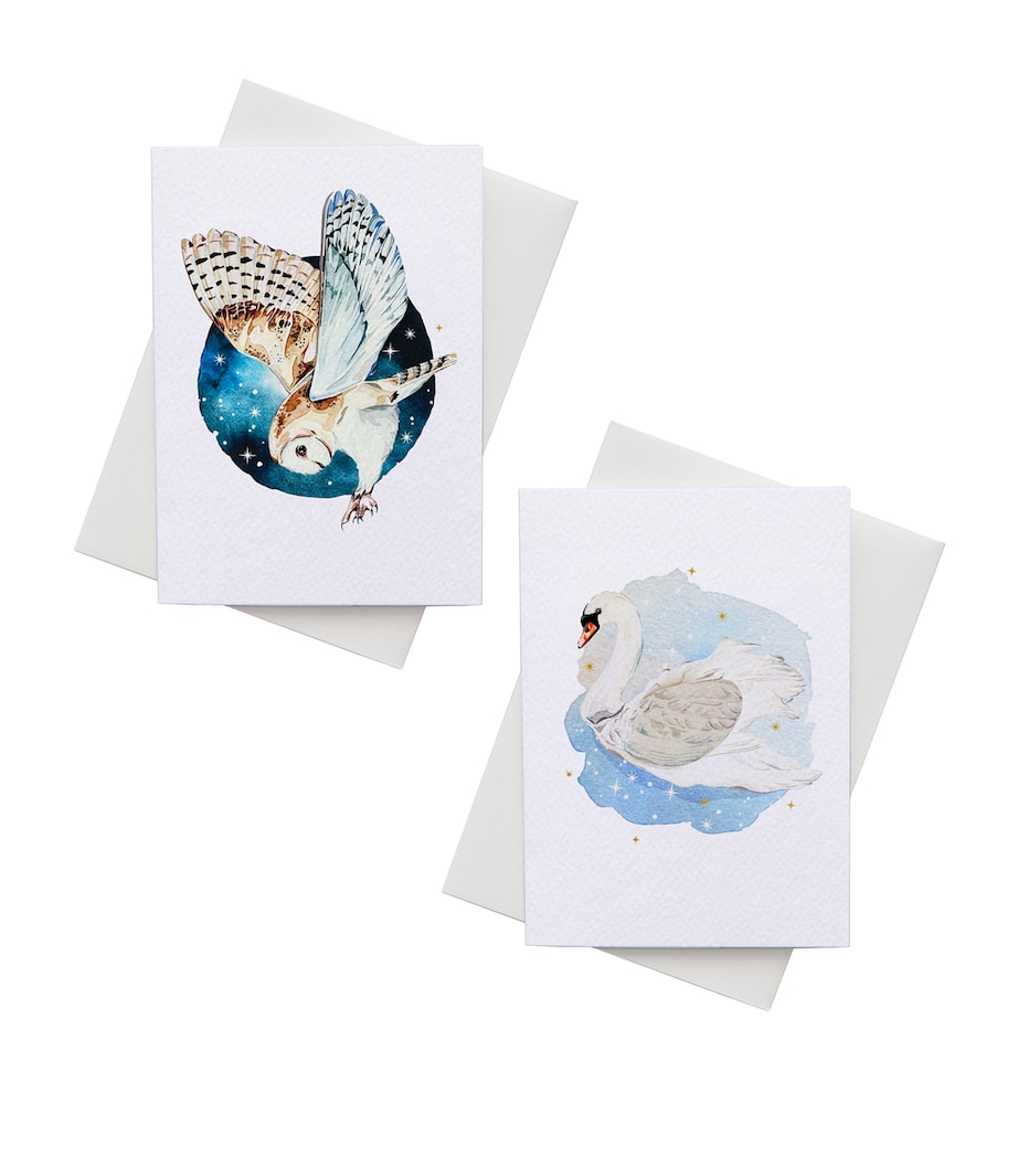 3D Owl and Swan Greeting Cards (Box of 6) MULTICOLOURED Image 1