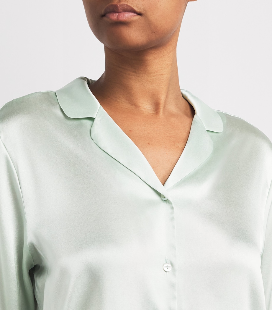 Stretch Silk Pyjama Set WHITE SAGE Image 4