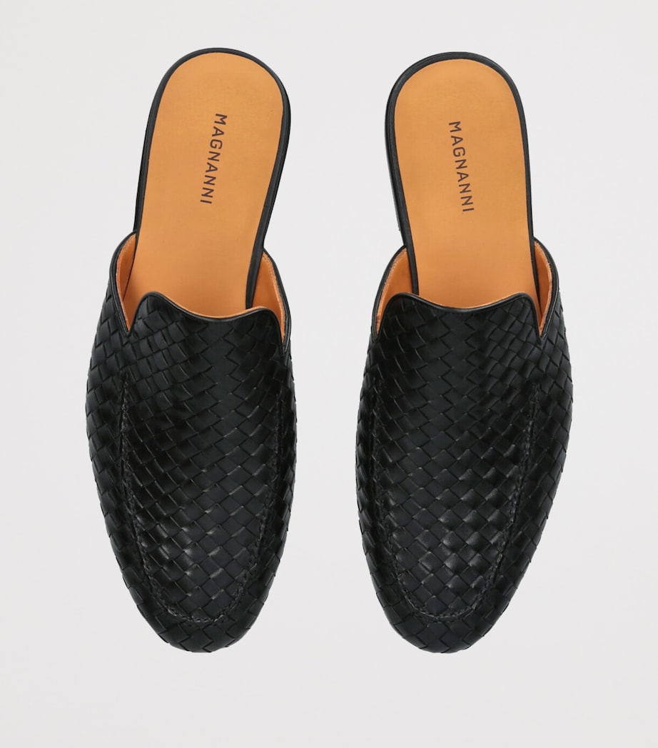 Woven Leather Suela Mules BLACK Image 4