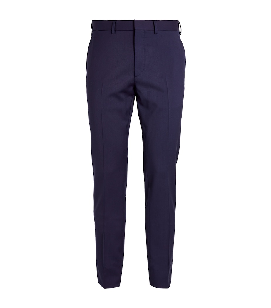 Ralph Lauren Purple Label Mens Wool Serge Straight Trousers Navy Image 3