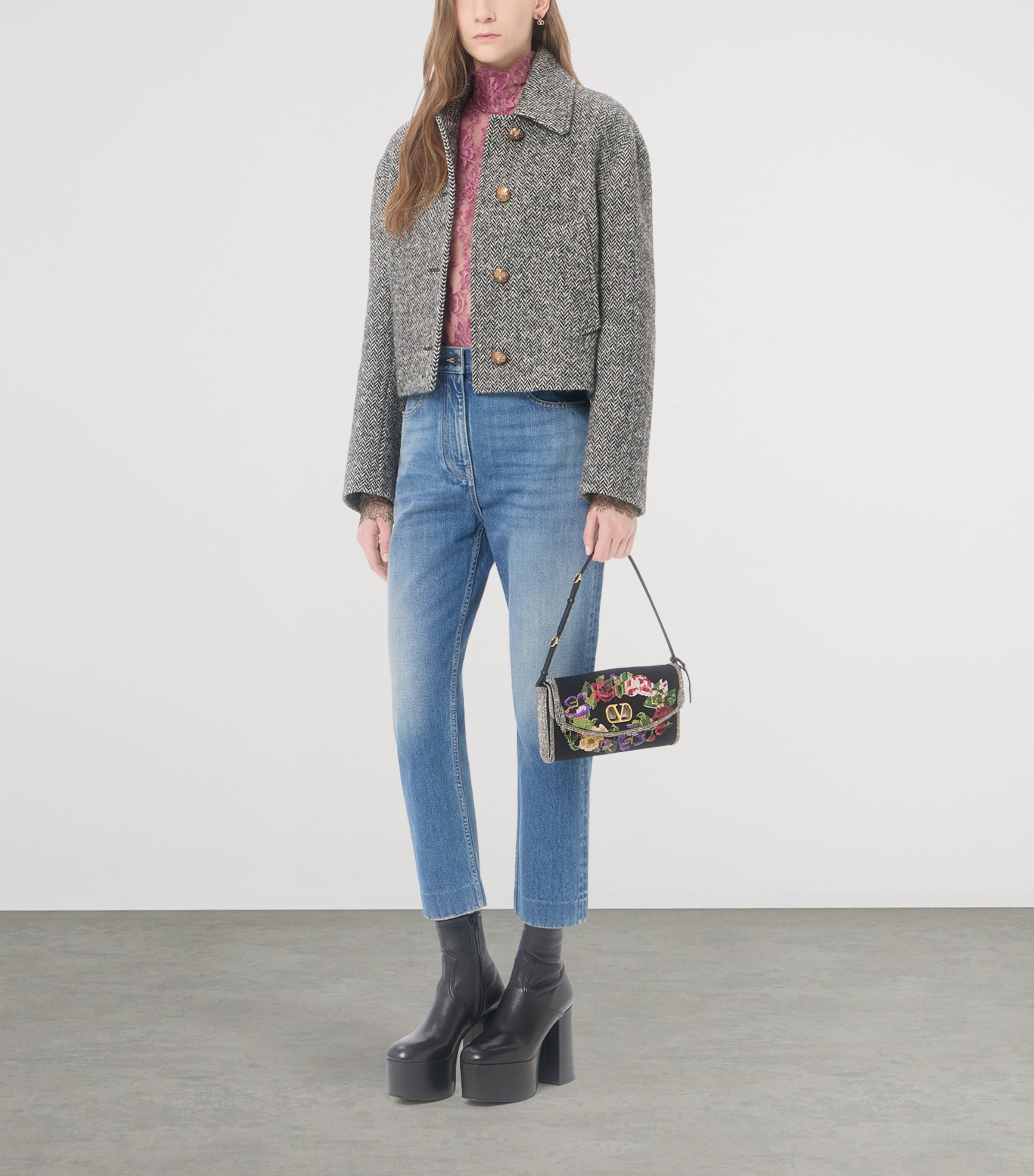 Valentino Womens Virgin Wool-Blend Coat Image 2