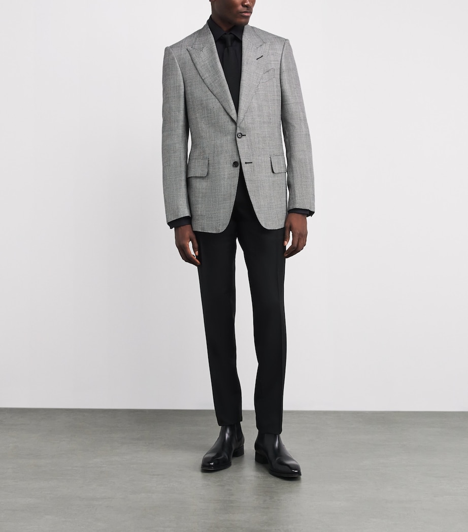 Wool-Blend Herringbone Shelton Blazer NWA Image 2