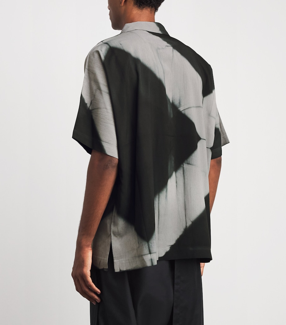 IM MEN Mens Itajime Print Shirt Black Image 5