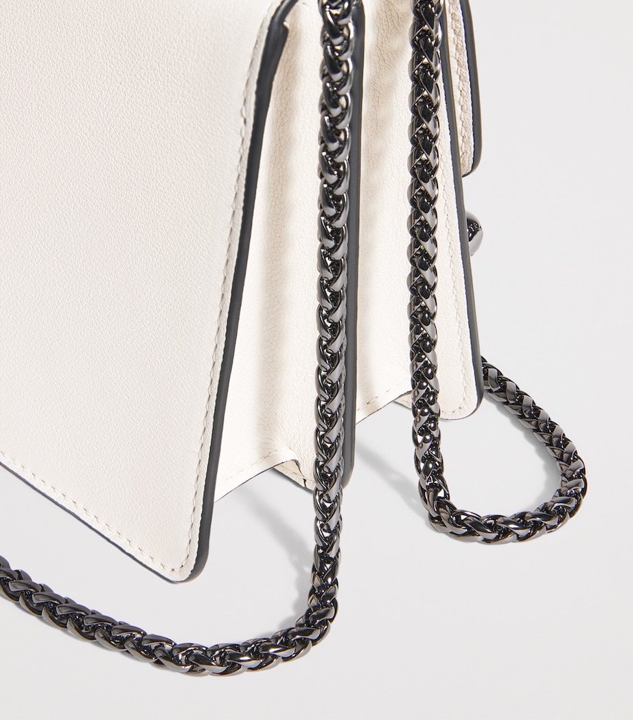 Mini Leather East/West Shoulder Bag 971 WHITE Image 6