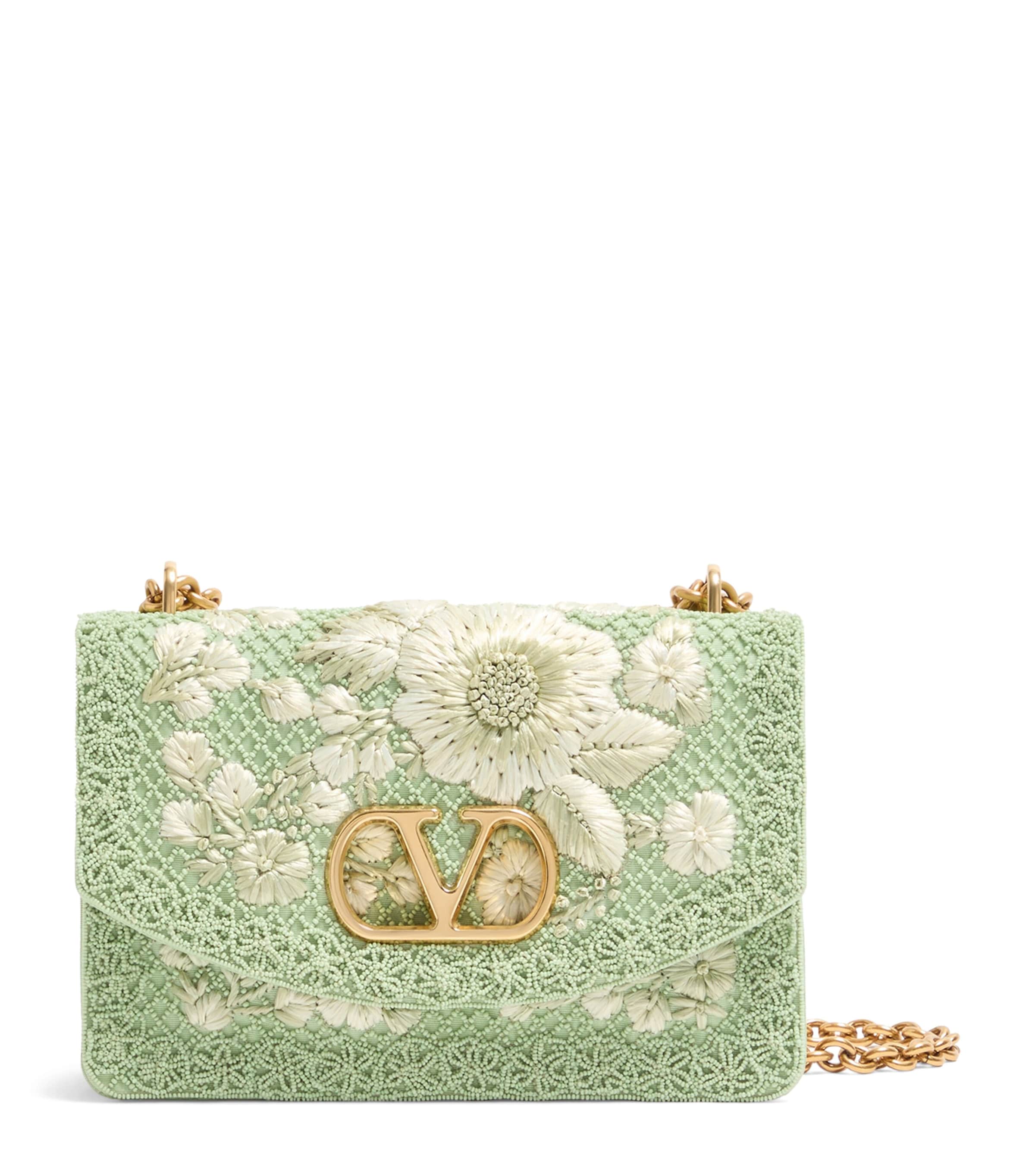 Valentino Garavani Beaded Vain Shoulder Bag Image 1