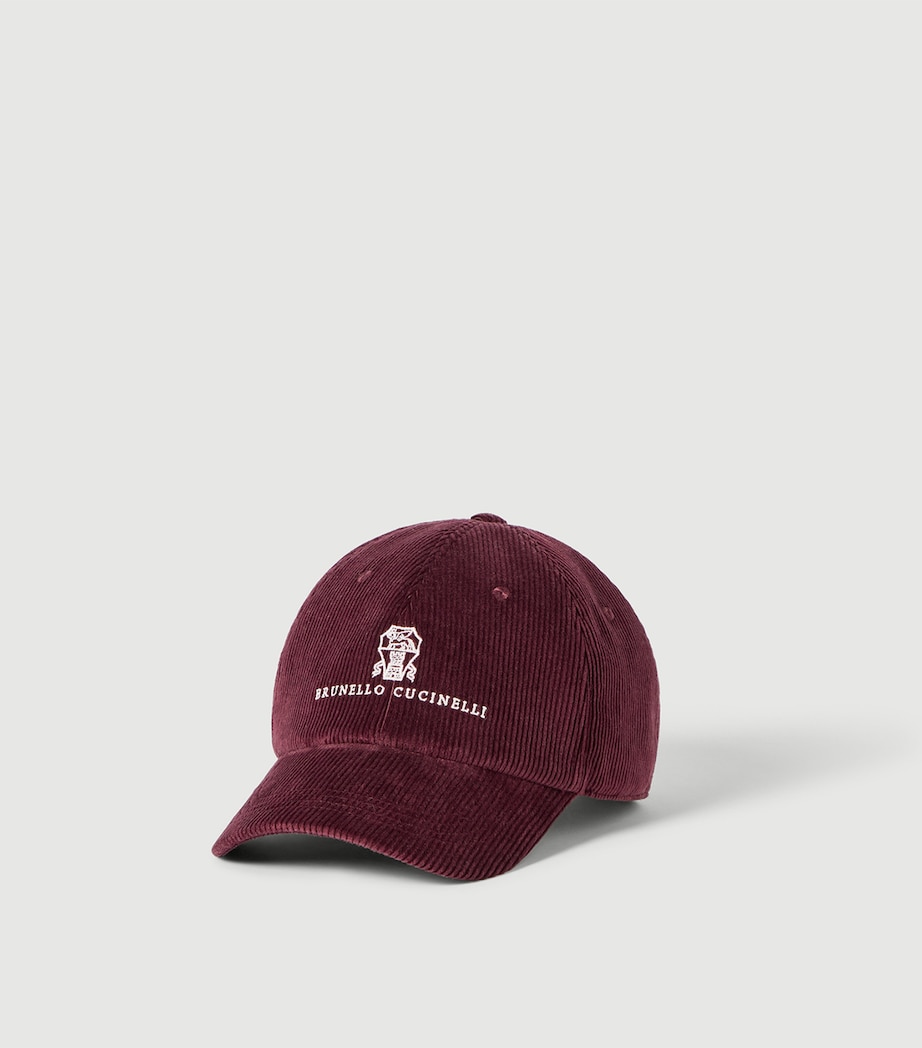 Brunello Cucinelli Cotton-Cashmere-Blend Corduroy Cap Image 2
