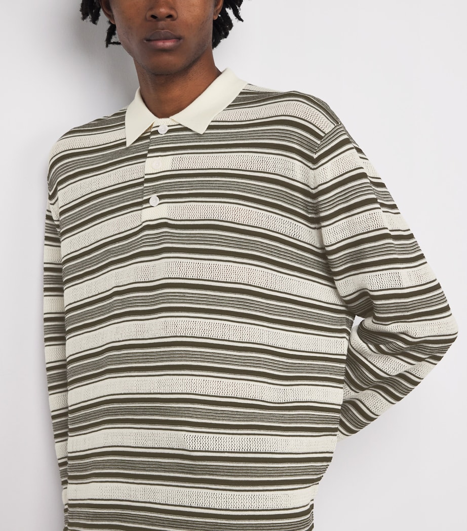 Wool-Blend Samuel Polo Sweater IVORY / KHAKI Image 6